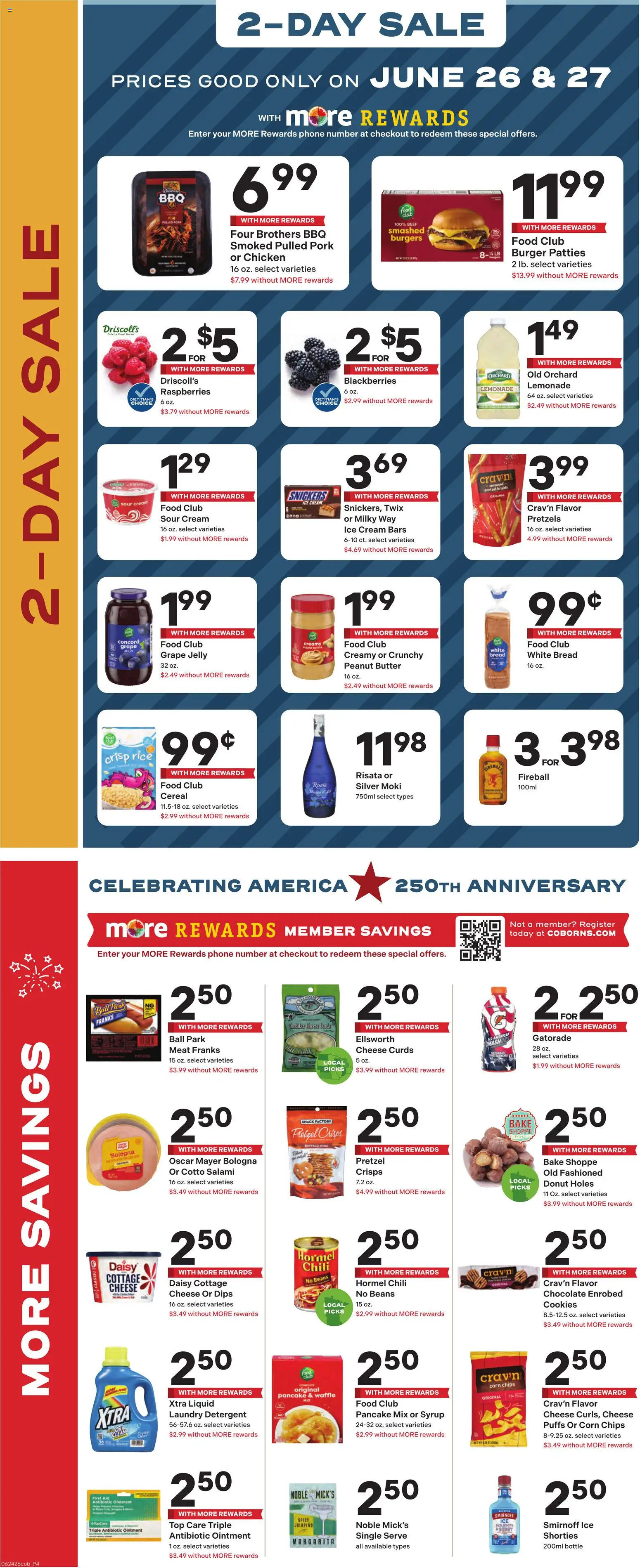 Coborn's Weekly Ad - valid from 06/24/2026 | Page: 4 | Products: Corn, Butter, Chips, Phone