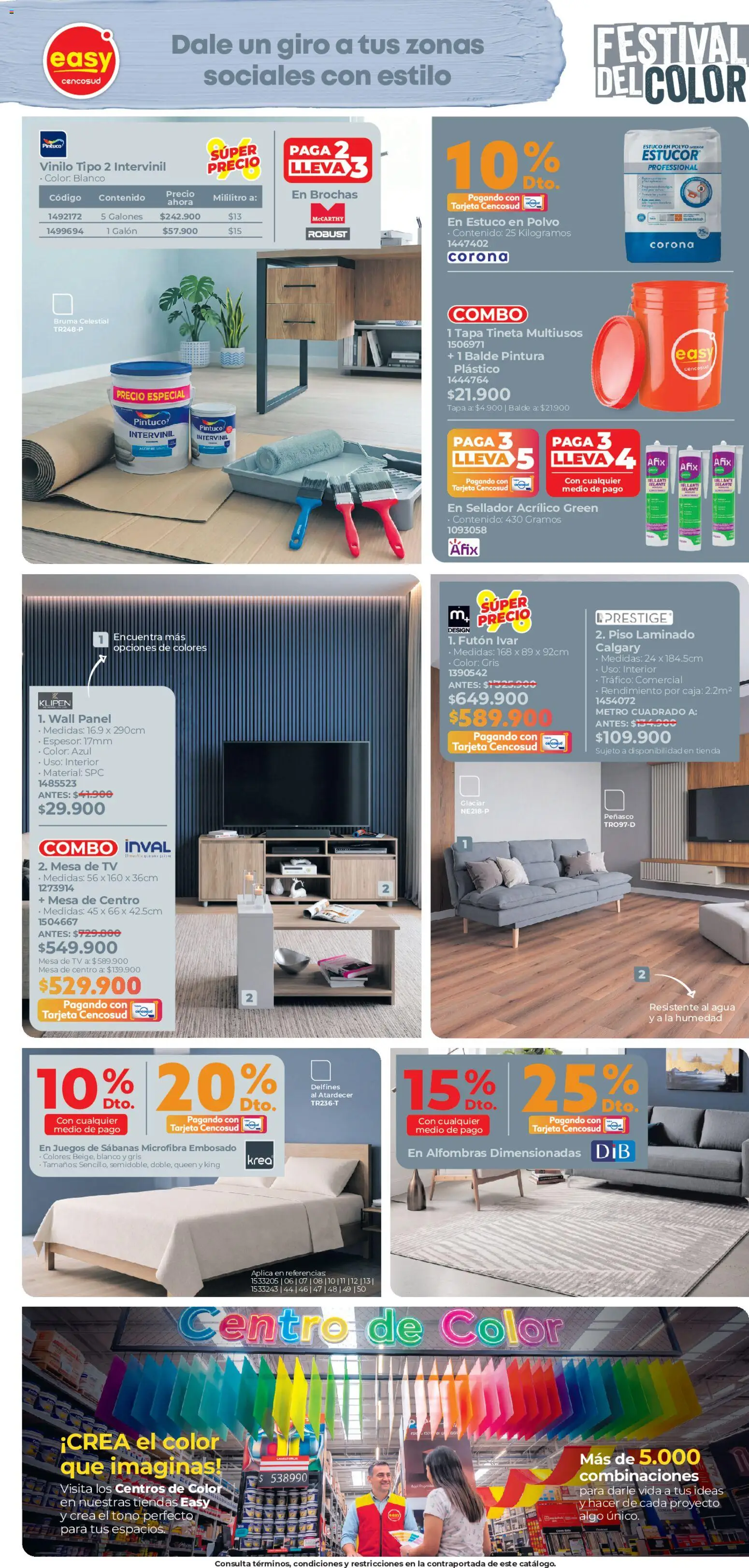 Easy revista - valida desde el 26/09/2026 | Página: 2 | Productos: Agua, Sabanas, Polvo, Piso laminado