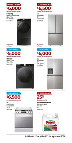 Vista previa de LG refrigerador 25' French Door, LG refrigerador 25' French Door, nuevo folleto de la tienda, válido en México a partir del 27/07/2026 | Página: 7 | Productos: Detergente, Refrigerador, Ropa