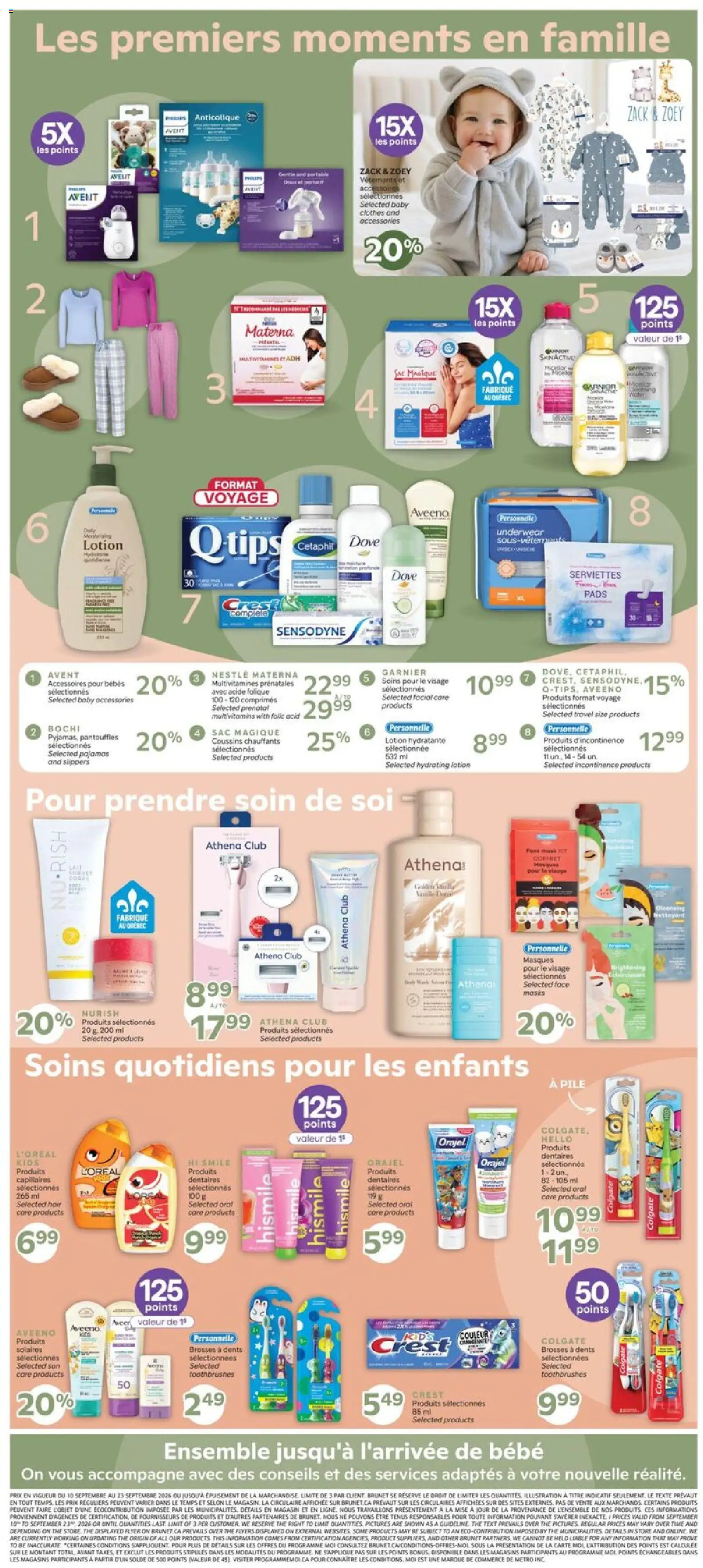 Brunet flyer valid from Sep 10, 2026 | Page: 4 | Products: Masks, Clothes, Underwear, Pajamas
