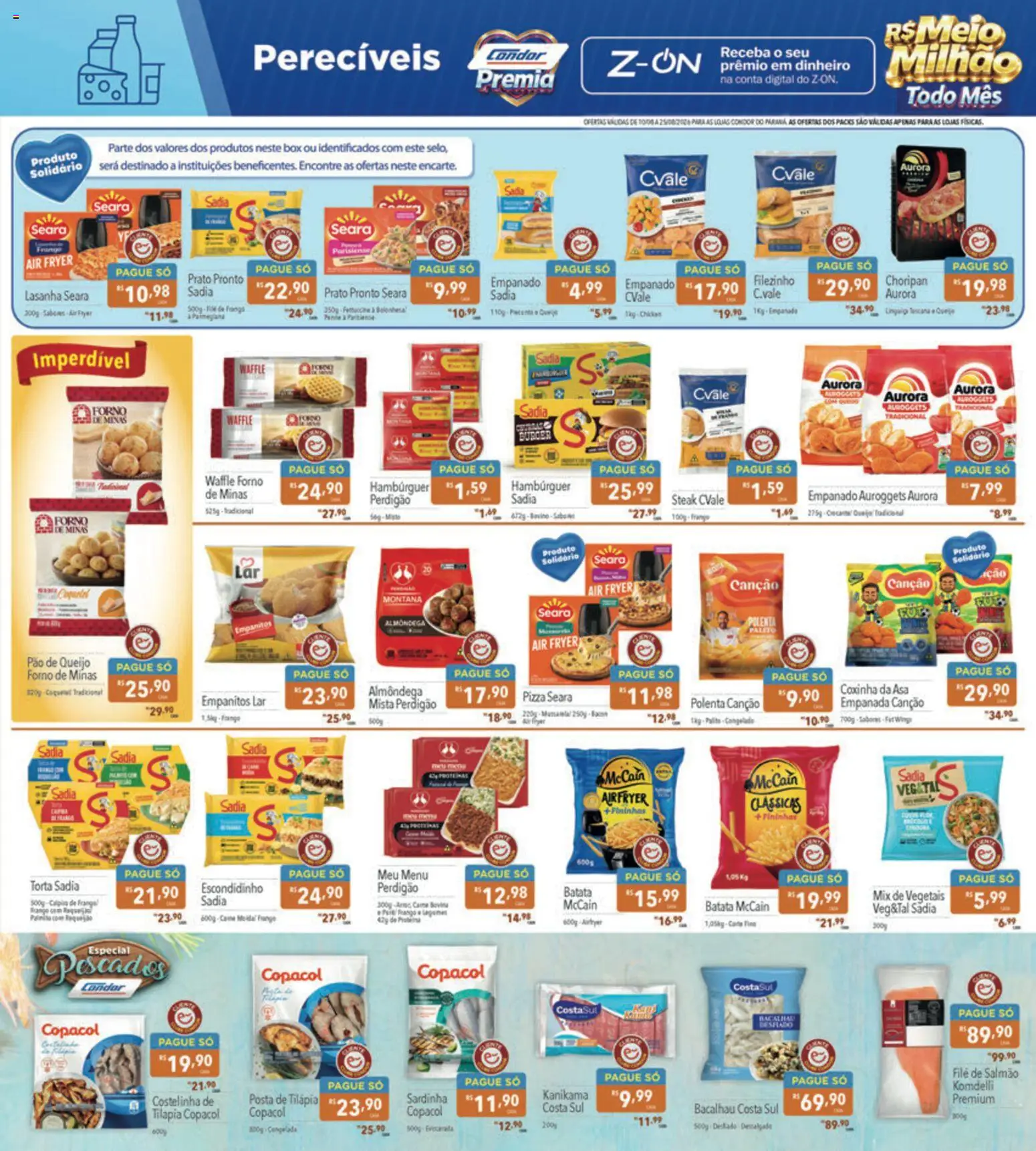 Supermercados Condor Folheto - válido de 10/08/2026 | Página: 13 | Produtos: Forno, Carne bovina, Salmão, Sardinha