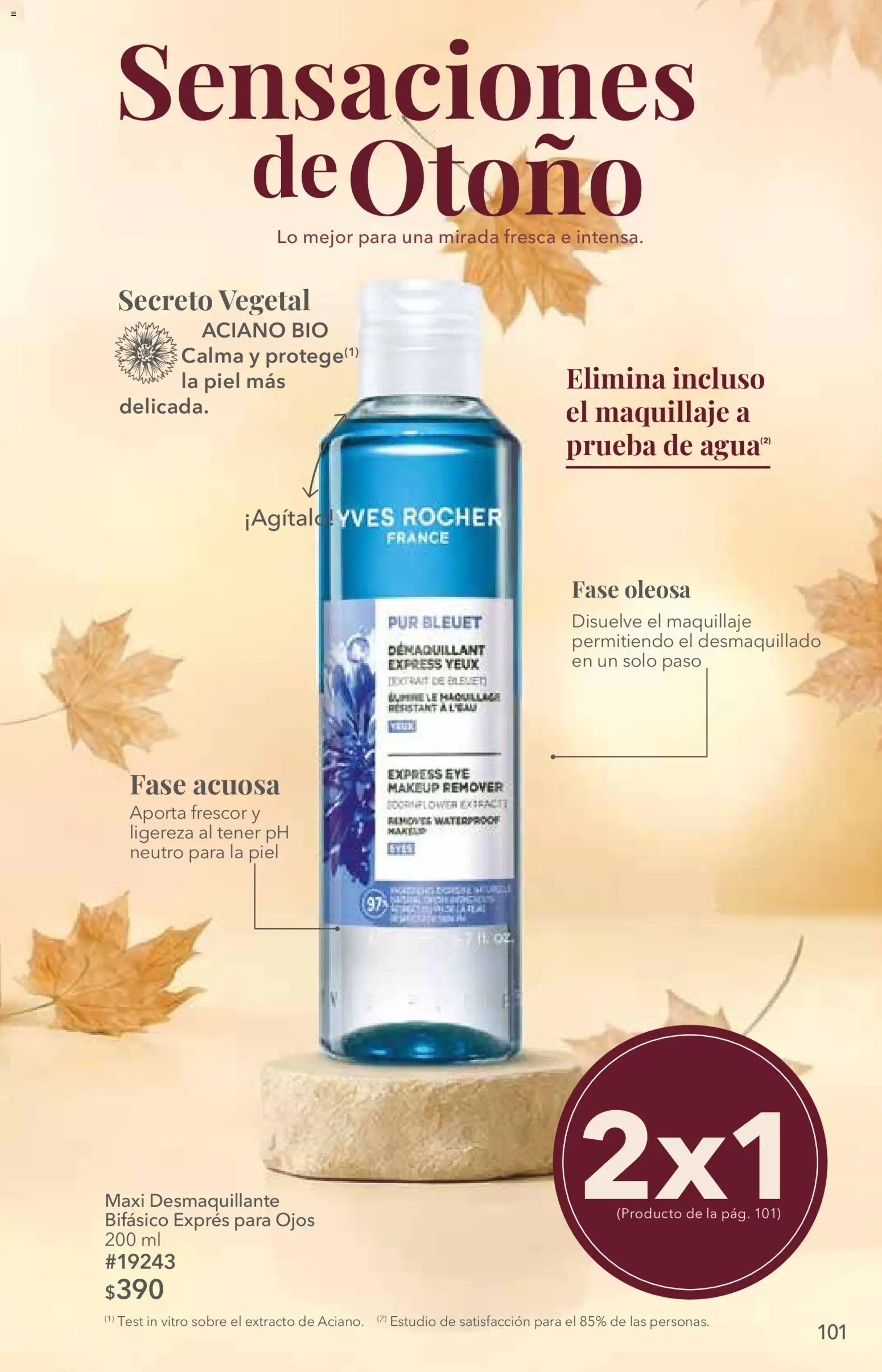 Nuevas ofertas de Yves Rocher válidas en toda la República Mexicana desde el 06/10/2026. ¡Encuentra las mejores ofertas en Yves Rocher campaña 14 2026! | Página: 103 | Productos: Desmaquillante, Maquillaje, Sobre