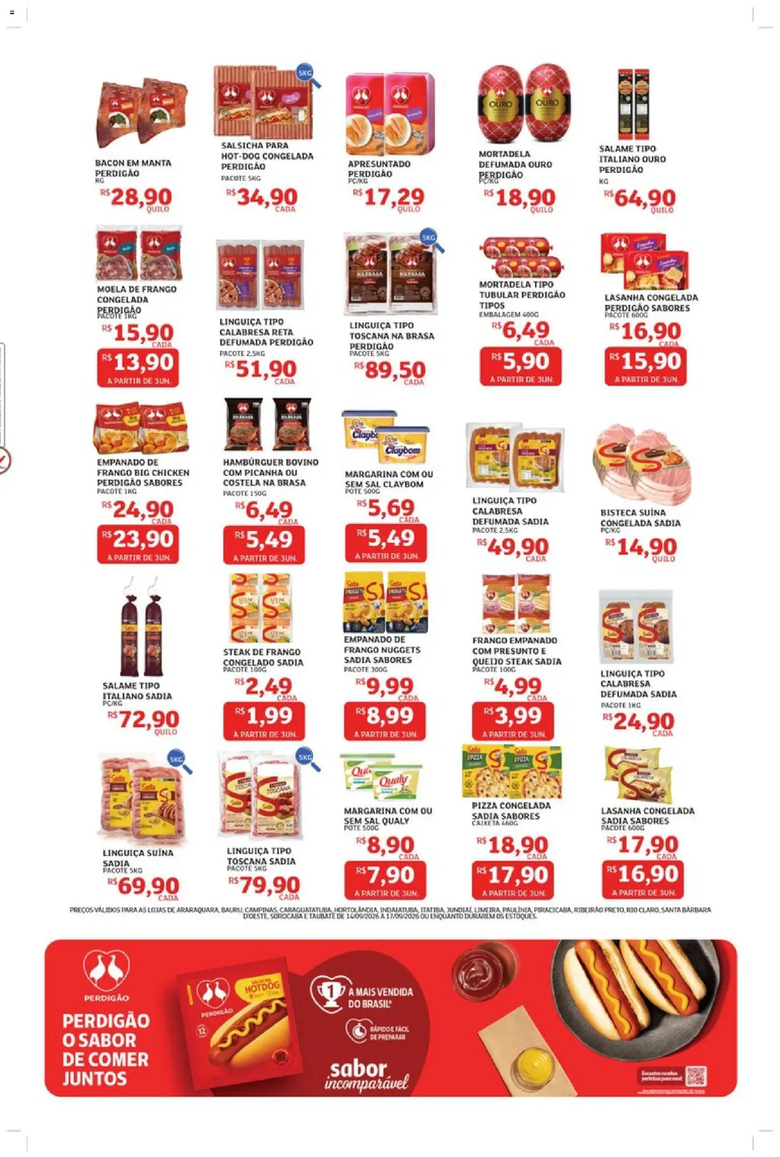 Assaí Atacadista Folheto - válido de 14/09/2026 | Página: 3 | Produtos: Pizza congelada, Moela, Pizza, Frango