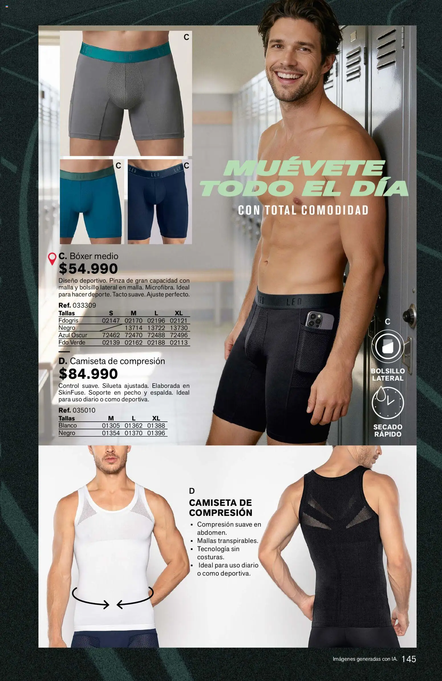 Leonisa revista - valida desde el 24/08/2026 | Página: 145 | Productos: Pinza, Camiseta