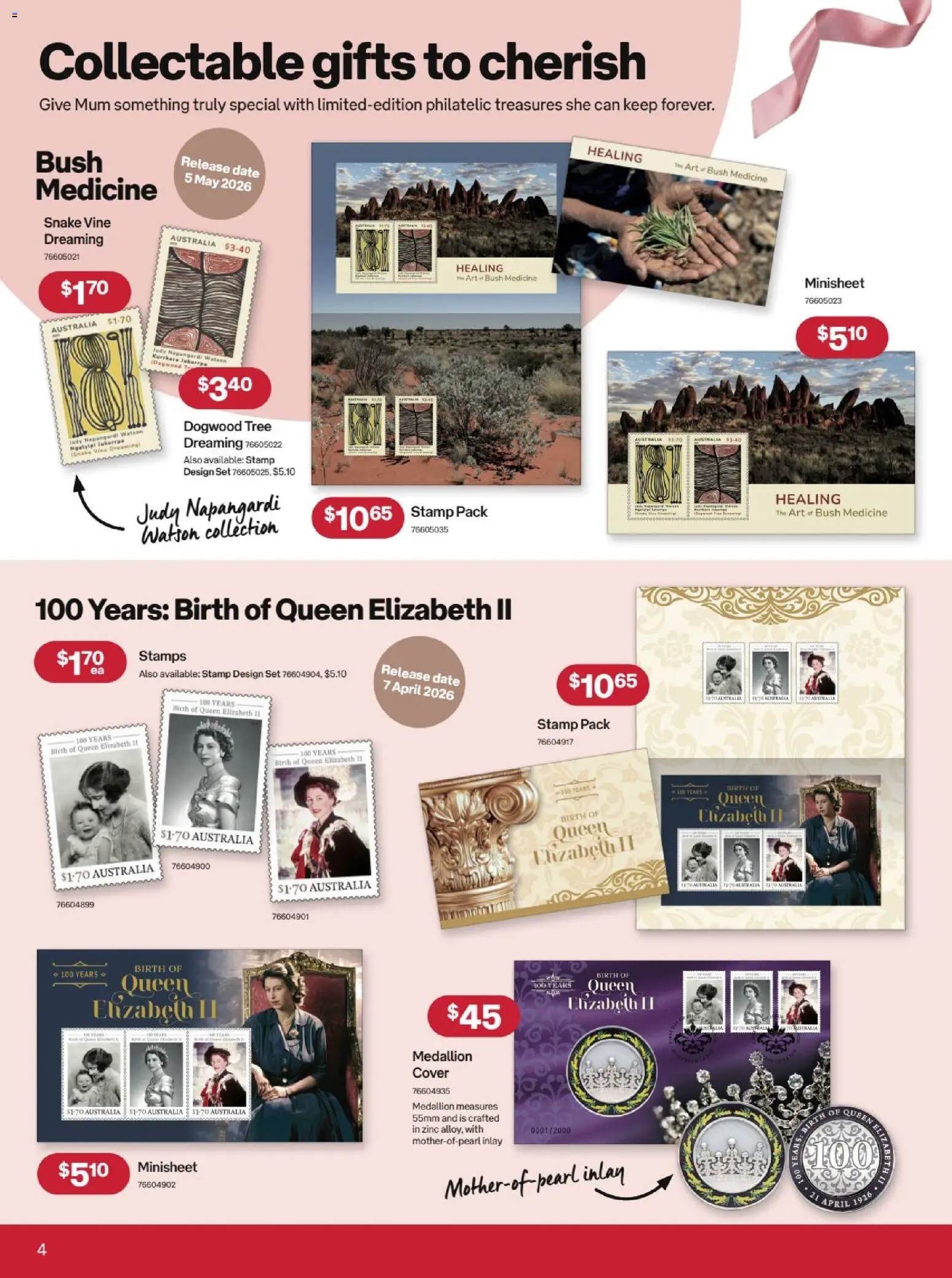 Australia Post catalogue - valid from 08.04.2026 | Page: 4 | Products: Date, Zinc