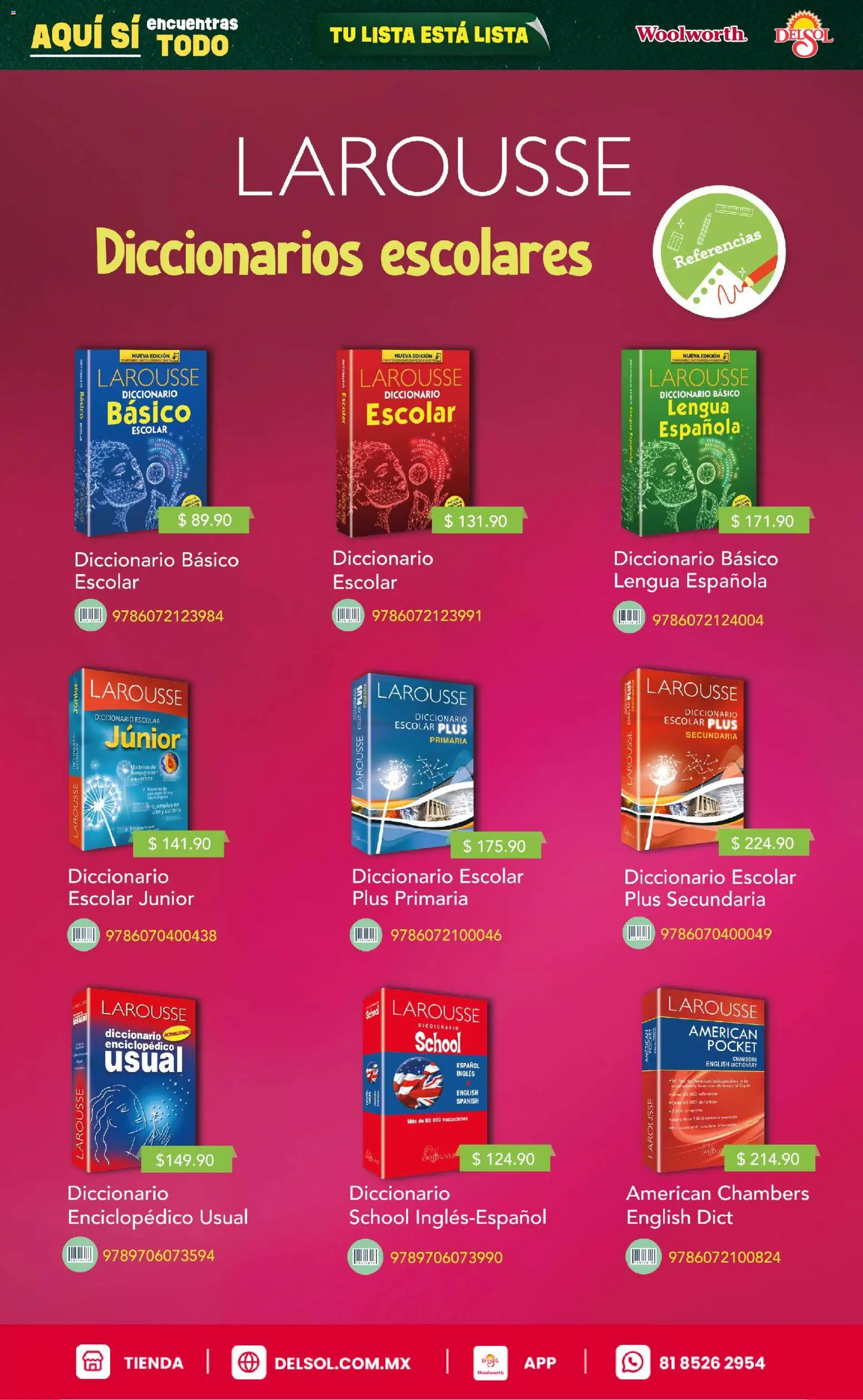 Nuevas ofertas de Del Sol y Woolworth válidas en toda la República Mexicana desde el 25/06/2026. ¡Encuentra las mejores ofertas en Del Sol y Woolworth catálogo Back To School! | Página: 29