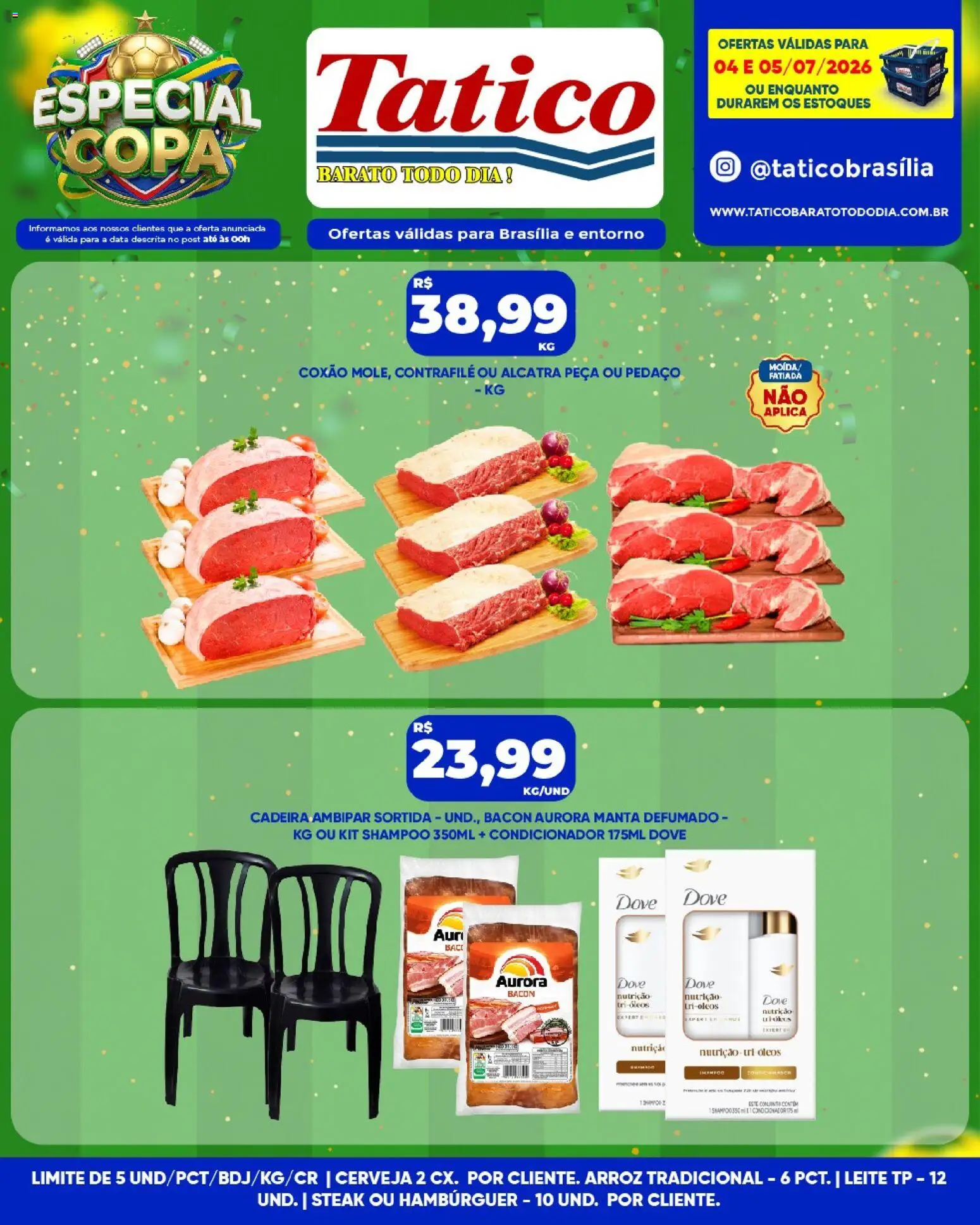 Tatico Folheto - válido de 06/07/2026 | Página: 32 | Produtos: Cadeira, Cerveja, Copa, Dove