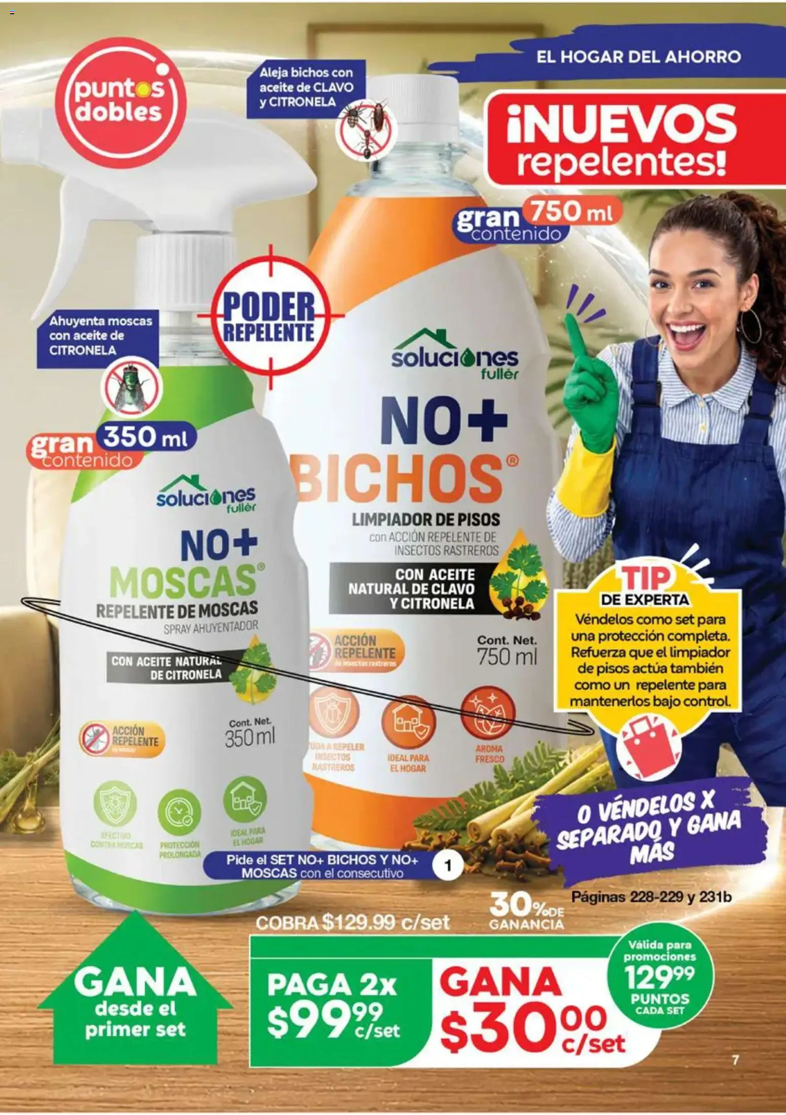 Nuevas ofertas de Fuller válidas en toda la República Mexicana desde el 19/08/2026. ¡Encuentra las mejores ofertas en Fuller Gana Más 10 2026! | Página: 7 | Productos: Aceite, Limpiador, Repelente de insectos, Repelente