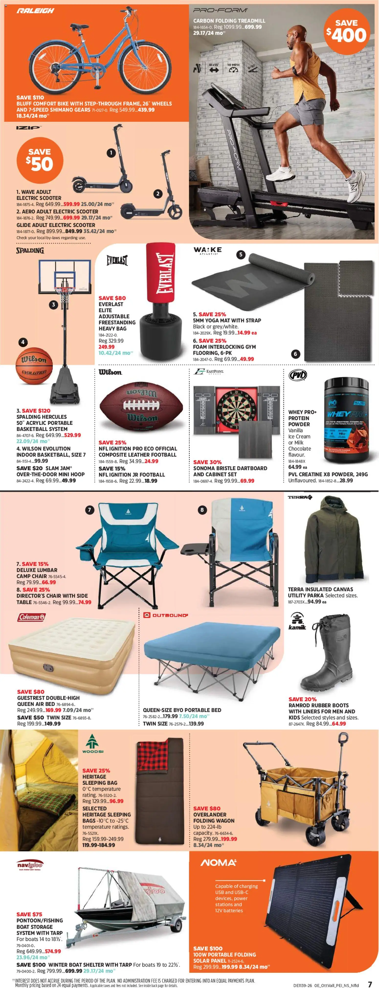 Canadian Tire flyer valid from Sep 24, 2026 | Page: 7 | Products: Boots, Cream, Table, Milk