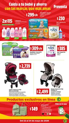 Vista previa de Bodega Aurrerá folleto Preventa, nuevo folleto de la tienda, válido en México a partir del 22.05.2026 | Página: 15 | Productos: Bolso, Mochila, Leche, Pañales