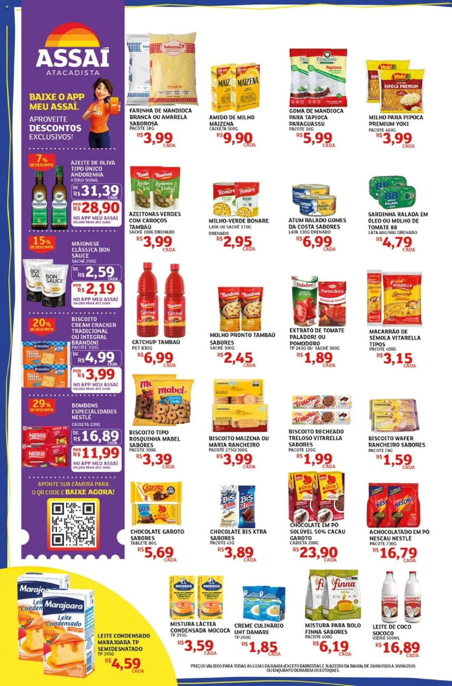 Assaí Atacadista Folheto - válido de 28/08/2026 | Página: 2 | Produtos: Especialidades, Mandioca, Chocolate, Maionese