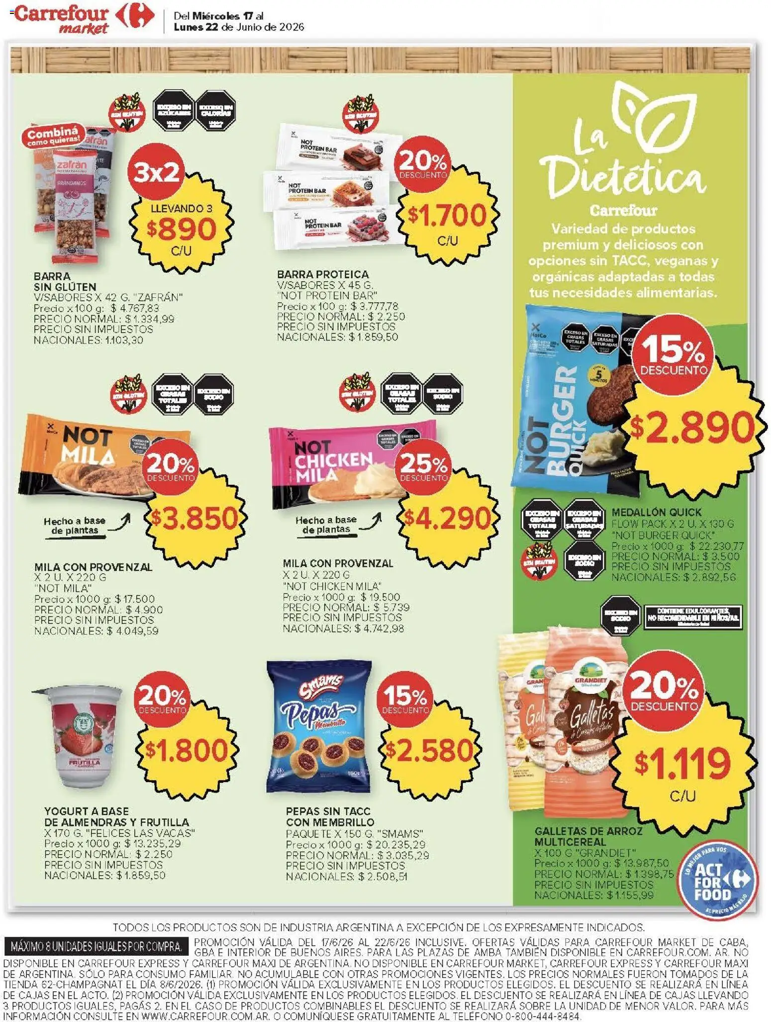 Carrefour Market catálogo │ válido desde el 17.06.2026 | Página: 20 | Productos: Sobre, Almendras, Frutilla, Arroz