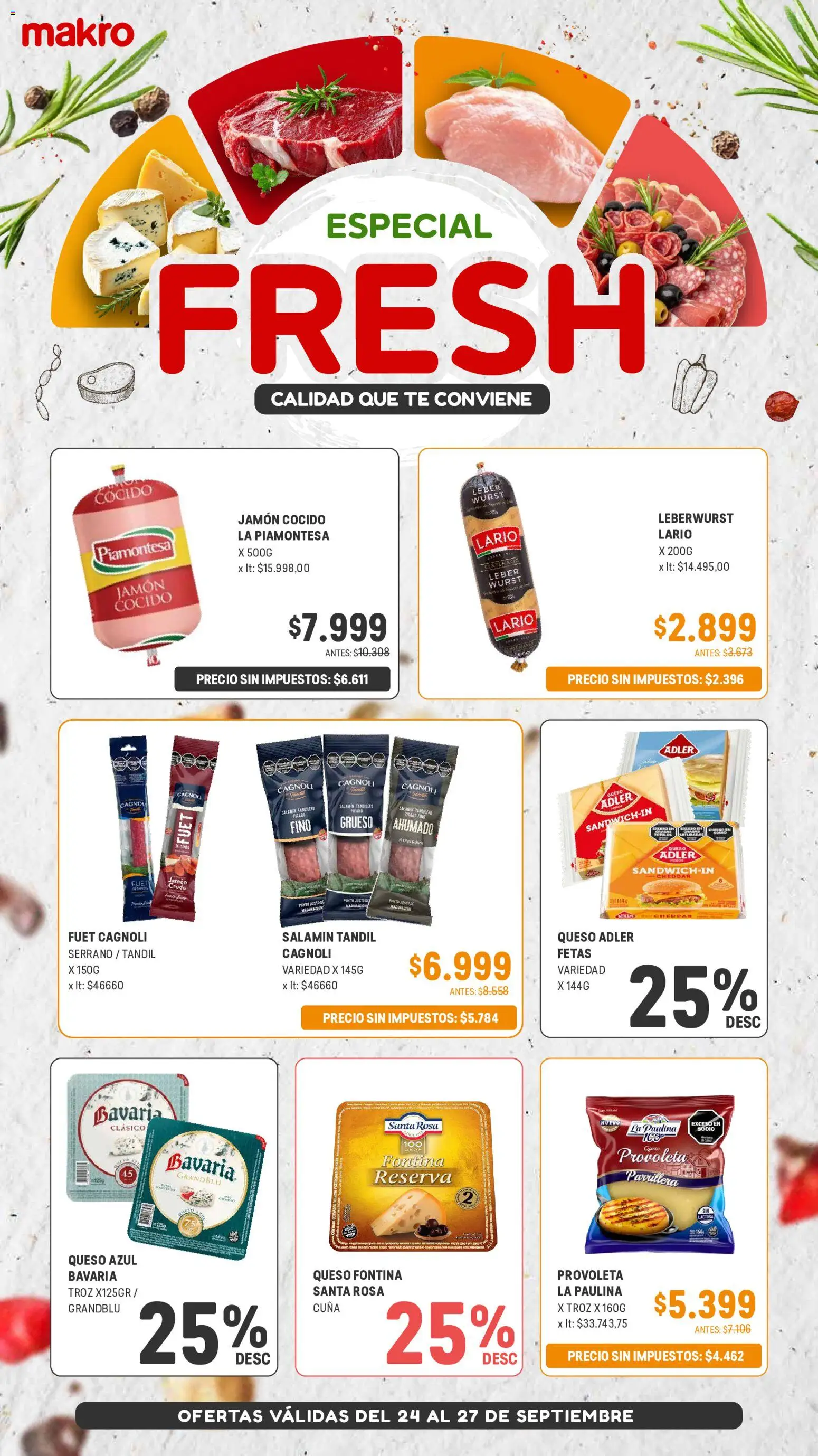 Makro - Especial de frescos │ válido desde el 24/09/2026 | Página: 2 | Productos: Jamón cocido, Queso azul, Jamón, Té
