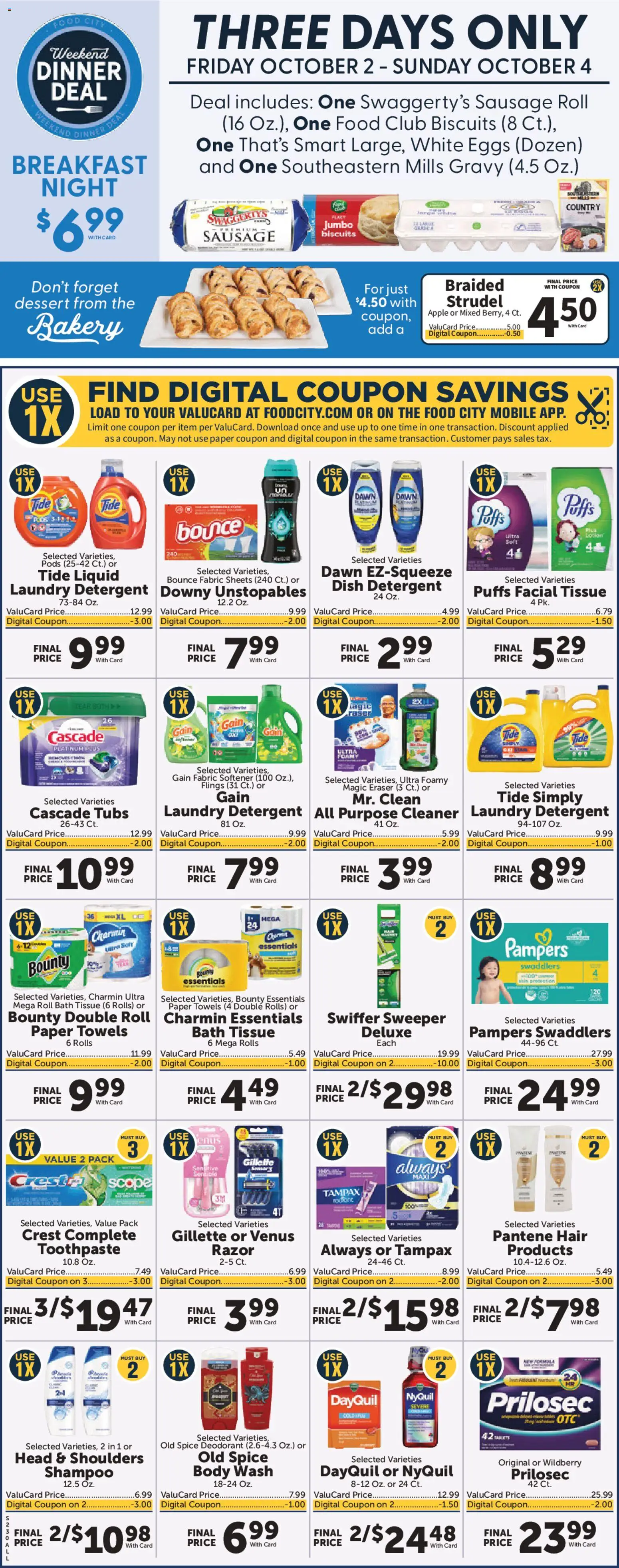 Food City Weekly Ad - valid from 09/30/2026 | Page: 2 | Products: Eraser, Bath, Shampoo, Eggs