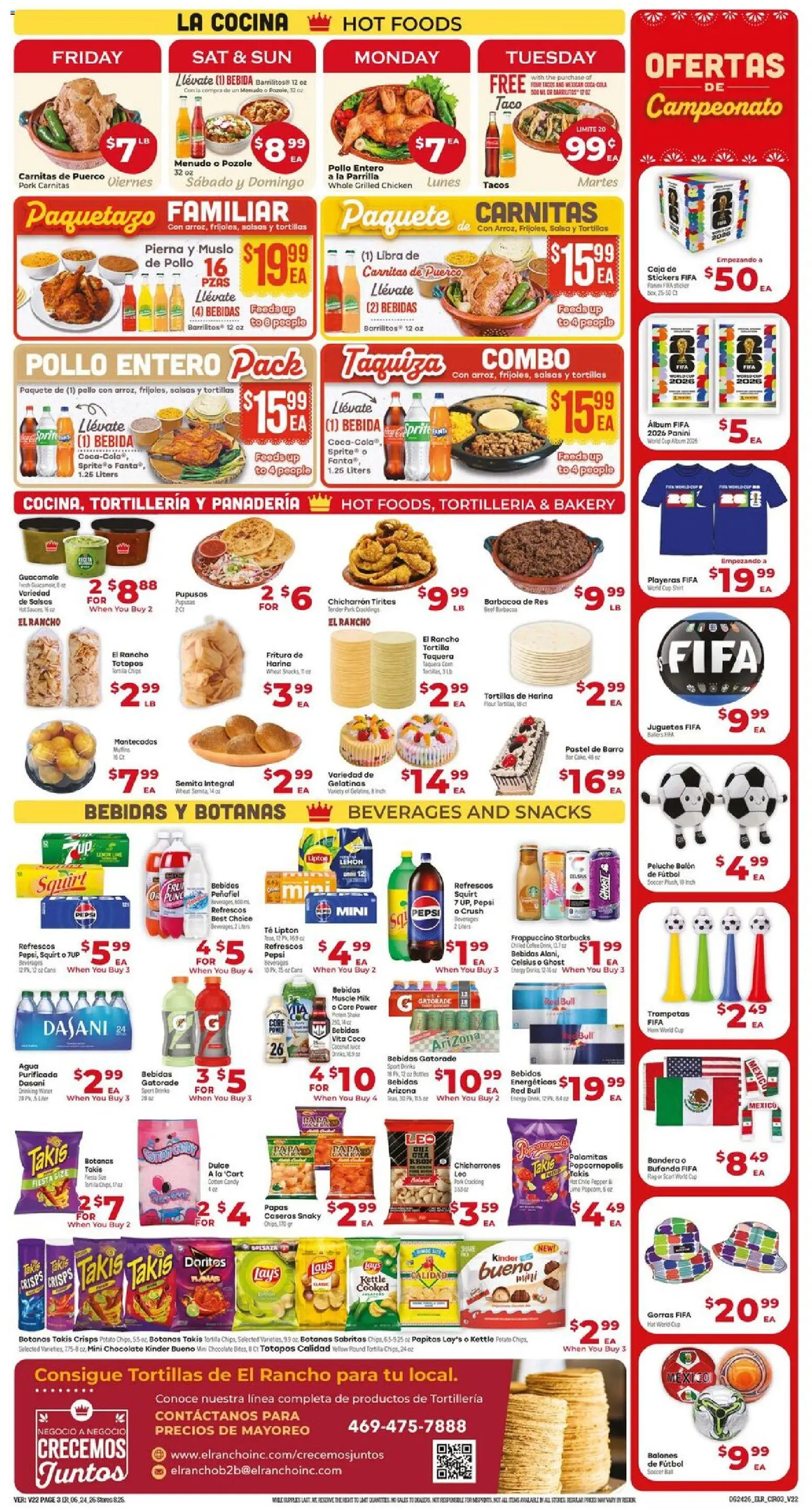 El Rancho Weekly Ad - valid from 06/24/2026 | Page: 3 | Products: Box, Milk, Chocolate, Water