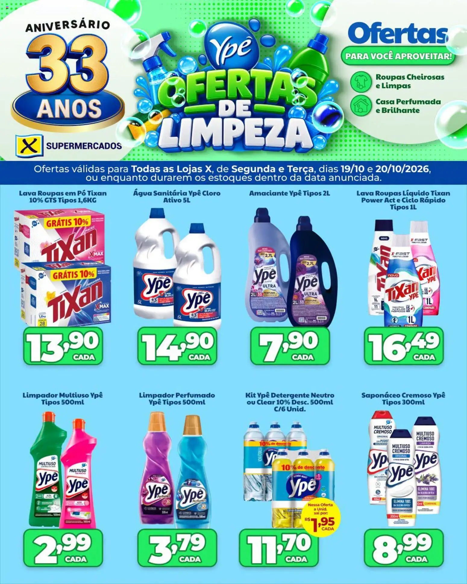 X Supermercados Folheto - válido de 19/10/2026 | Página: 1