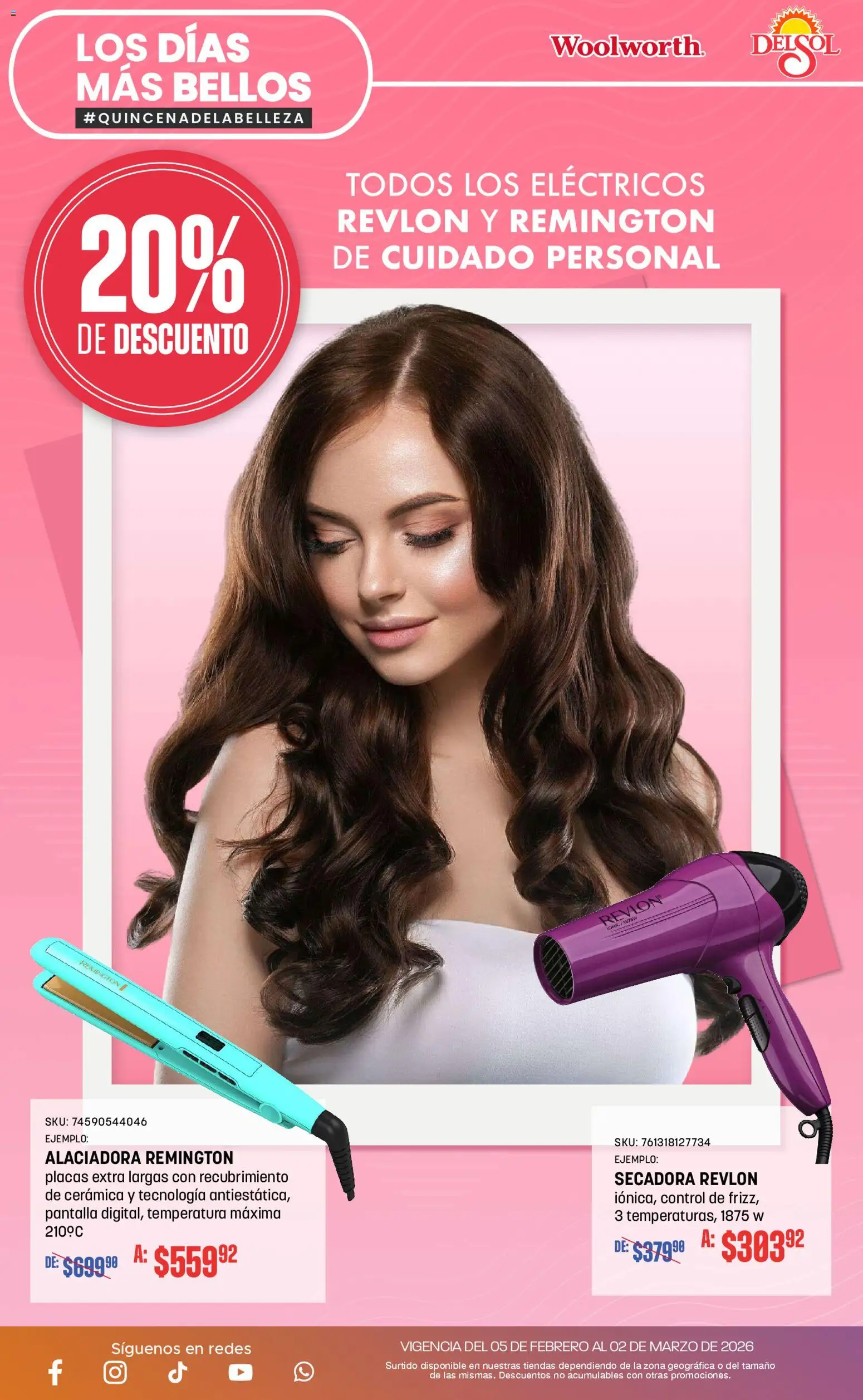 Nuevas ofertas de Del Sol y Woolworth válidas en toda la República Mexicana desde el 05/02/2026. ¡Encuentra las mejores ofertas en Del Sol y Woolworth catálogo! | Página: 31 | Productos: Secadora