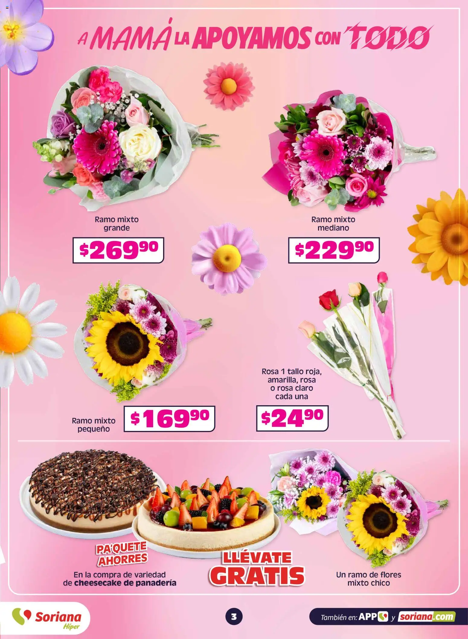 Nuevas ofertas de Soriana válidas en toda la República Mexicana desde el 08.05.2026. ¡Encuentra las mejores ofertas en Soriana Fin de Semana Híper: Juárez! | Página: 3 | Productos: Panadería