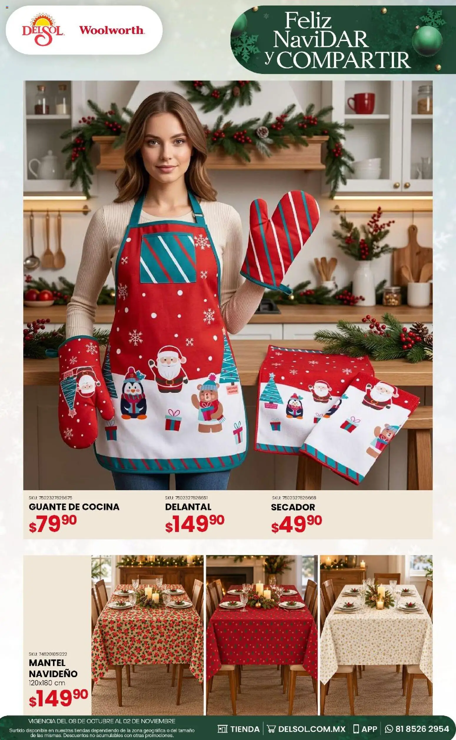 Nuevas ofertas de Del Sol y Woolworth válidas en toda la República Mexicana desde el 08/10/2026. ¡Encuentra las mejores ofertas en Del Sol y Woolworth - Feliz NaviDar y Compartir! | Página: 23