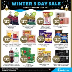 FreshChoice Winter 3 day sale preview  - valid from 17 Jul 2026