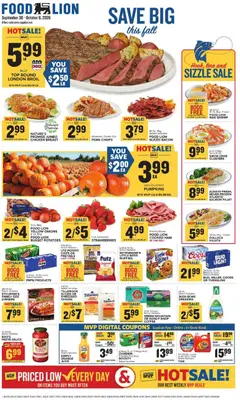 Preview of Food Lion weekly ads valid from 09/30/2026