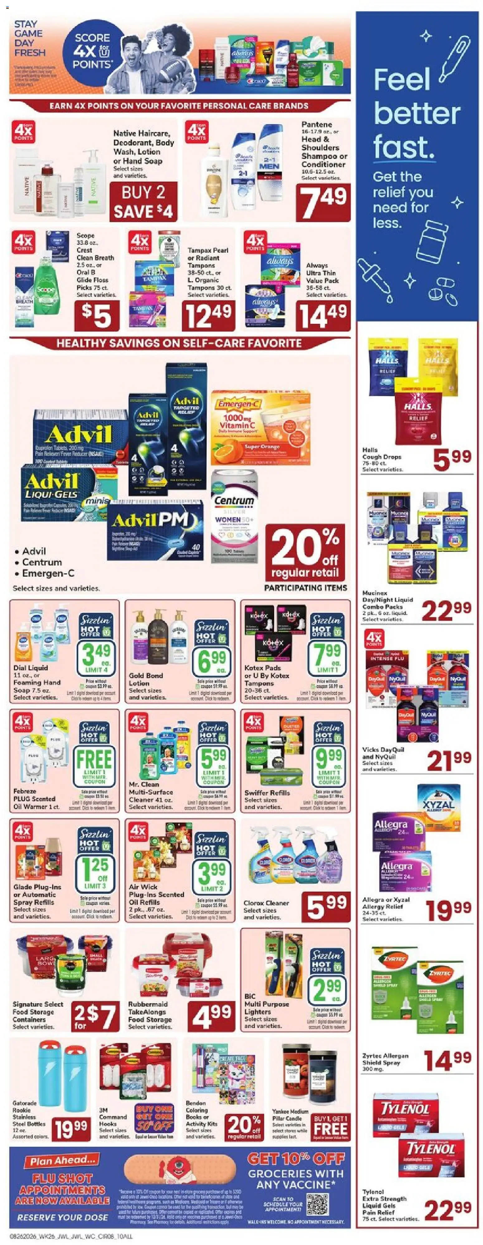 Jewel Osco Weekly Ad - valid from 08/26/2026 | Page: 8 | Products: Shampoo, Conditioner, Oil, Books