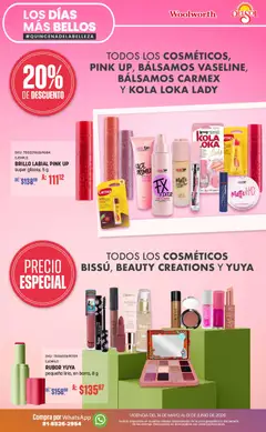 Vista previa de Del Sol y Woolworth catálogo, nuevo folleto de la tienda, válido en México a partir del 14.05.2026 | Página: 19 | Productos: Brillo, Lámpara, Maquillaje, Rubor