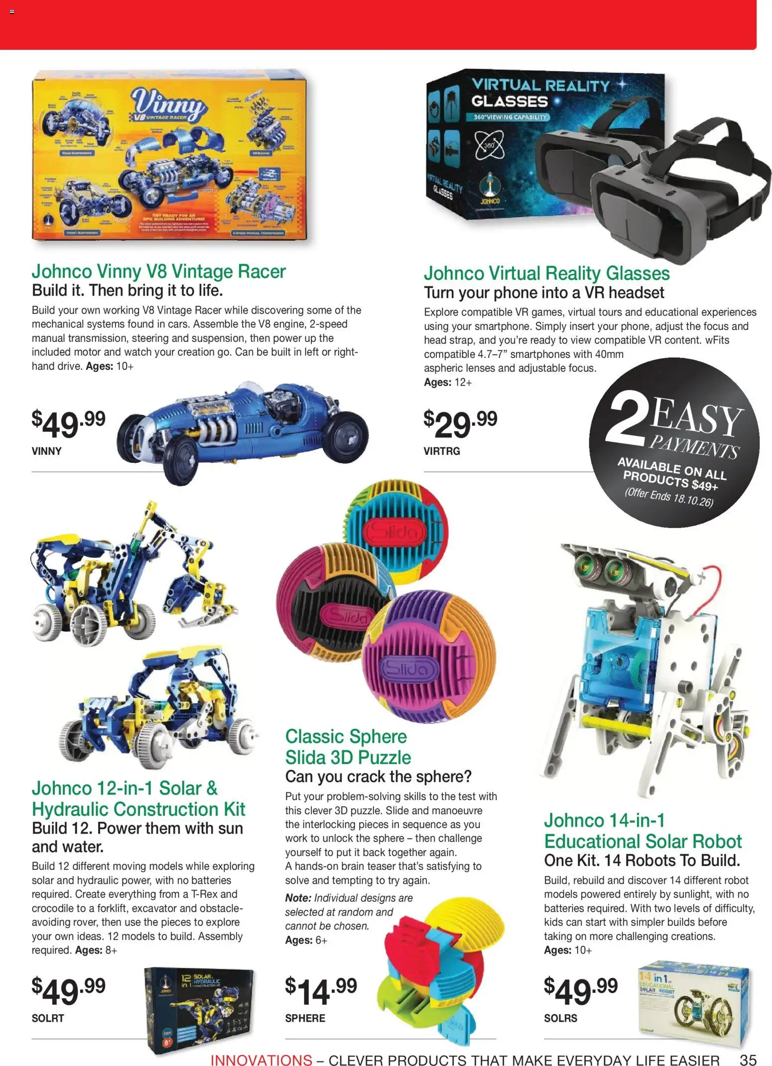 Innovations catalogue - valid from 23/09/2026 | Page: 35 | Products: Glasses, Phone, Headset, Robot
