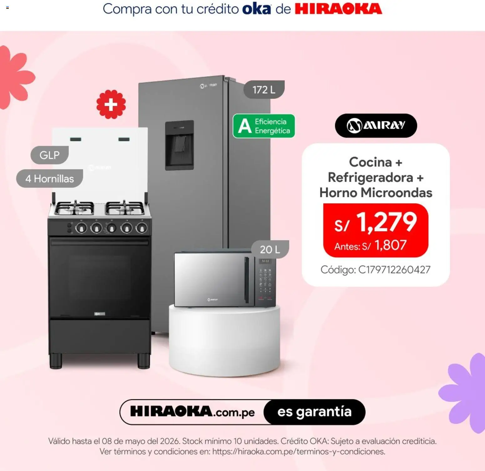 Catálogo Hiraoka válido desde 05.05.2026 | Página: 5 | Productos: Horno, Horno microondas, Cocina