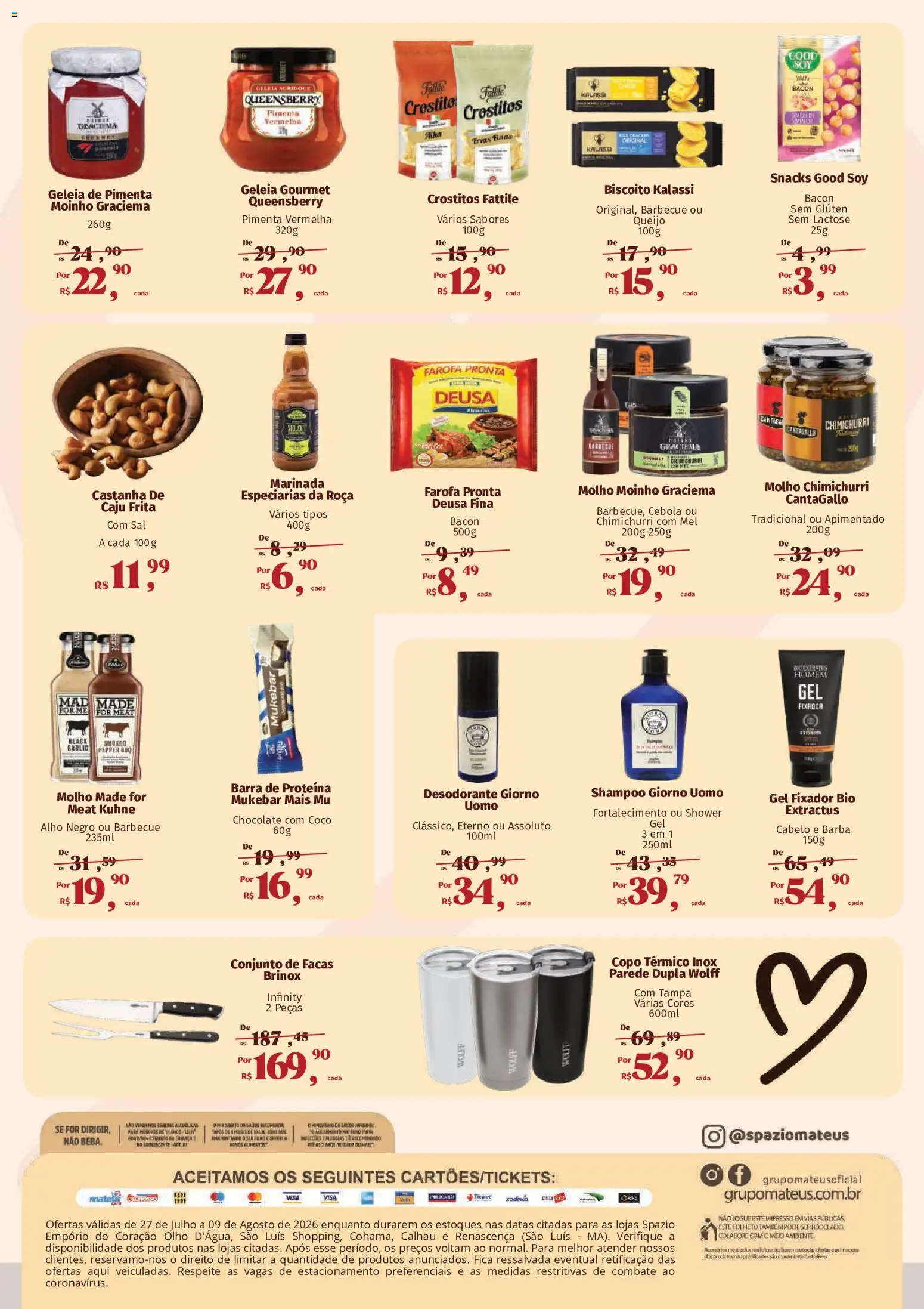 Mateus Folheto - válido de 27/07/2026 | Página: 4 | Produtos: Coco, Pimenta, Queijo, Sal