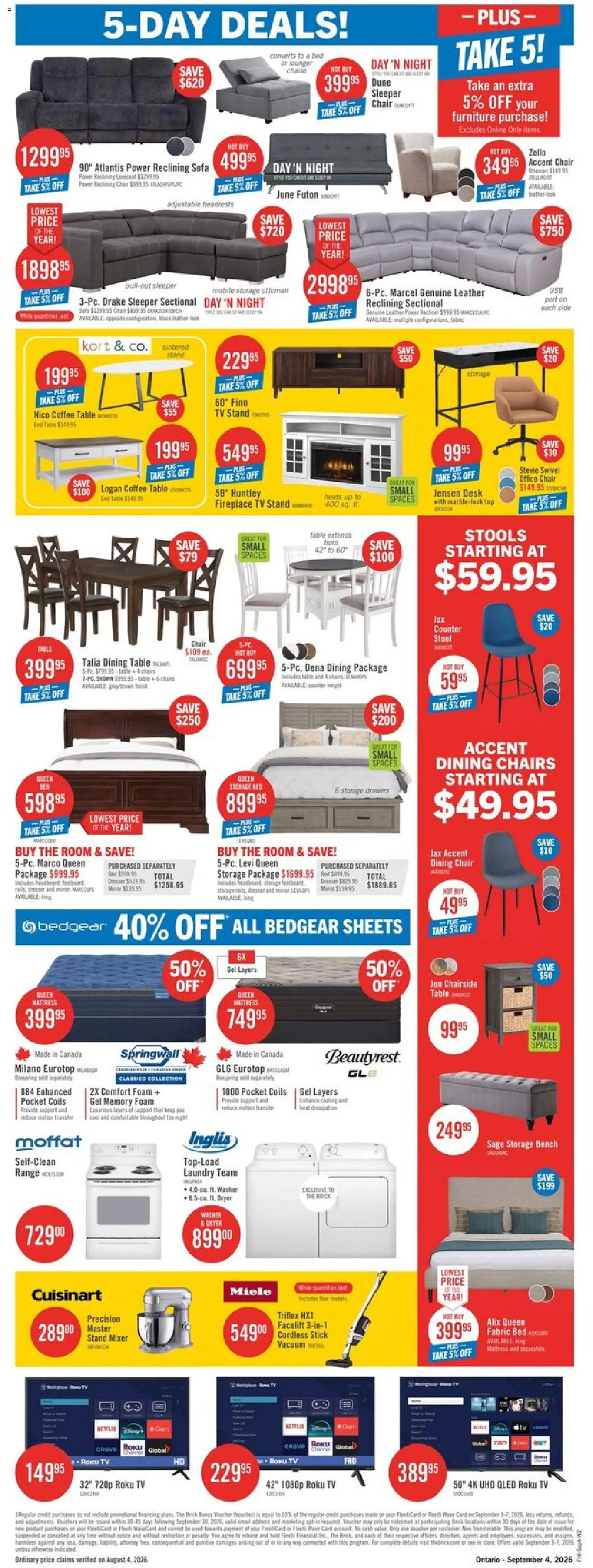 The Brick flyer valid from Sep 3, 2026 | Page: 2