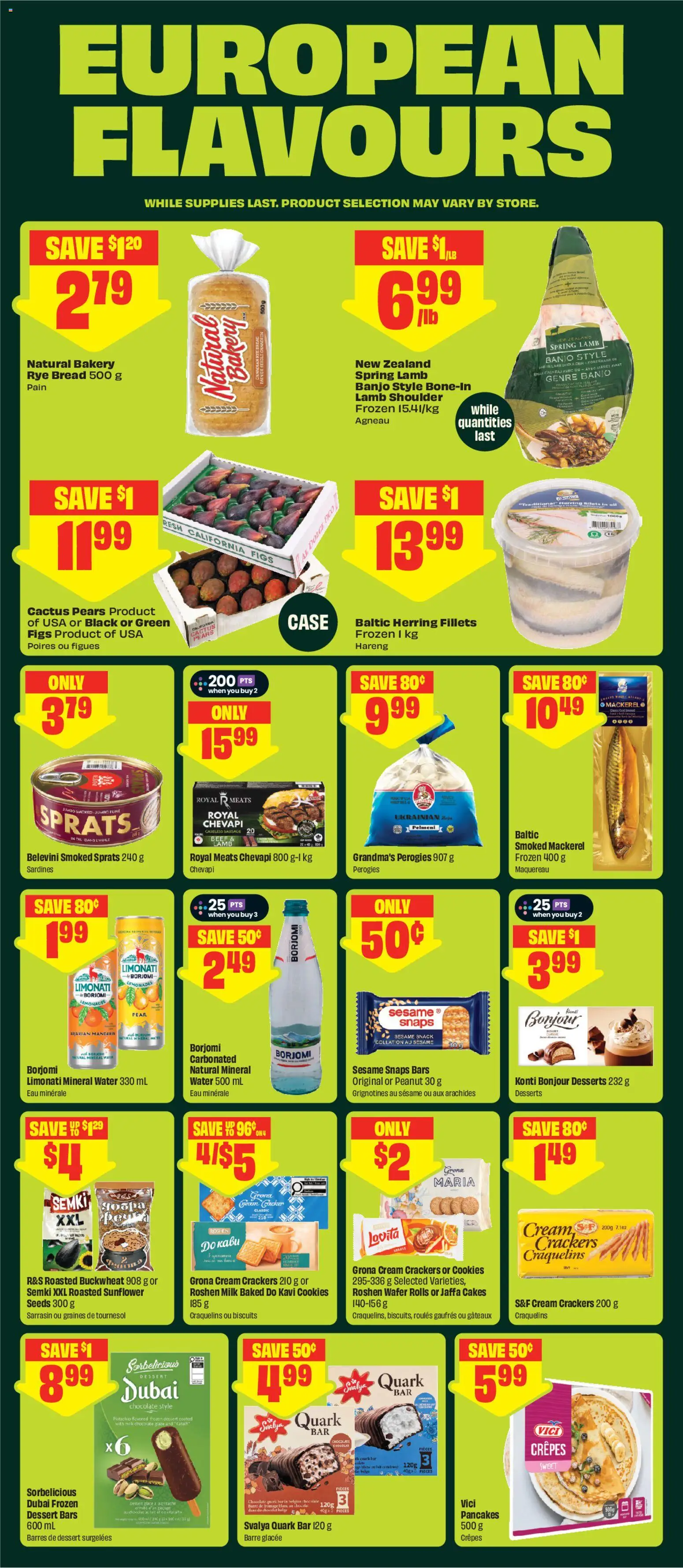 FreshCo flyer valid from Aug 13, 2026 | Page: 8 | Products: Sausage, Bakery, Sesame, Milk