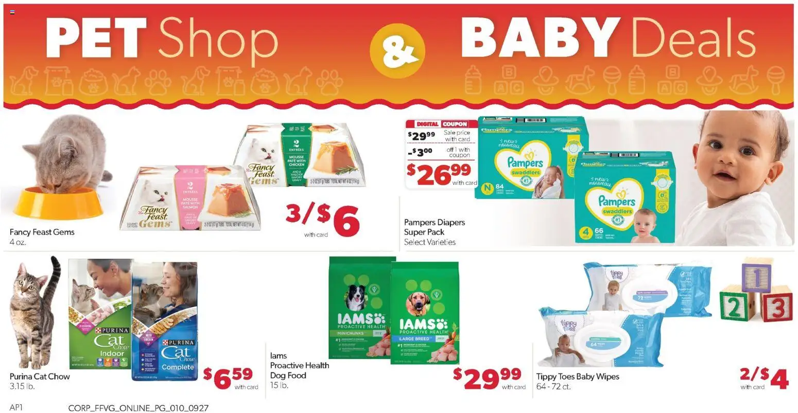 Family Fare Weekly Ad - valid from 09/27/2026 | Page: 15 | Products: Dog Food, Chicken, Pâté, Salmon