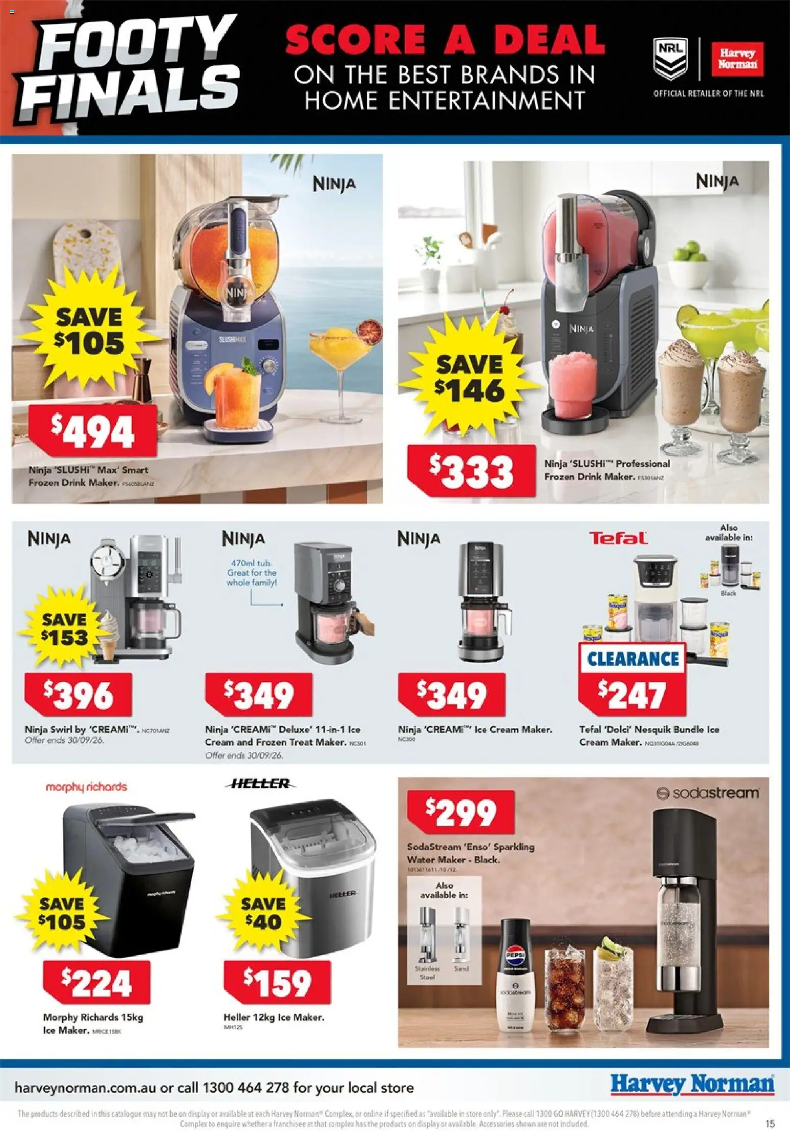 Harvey Norman catalogue - valid from 24/09/2026 | Page: 15 | Products: Cream, Water, Accessories, Ice