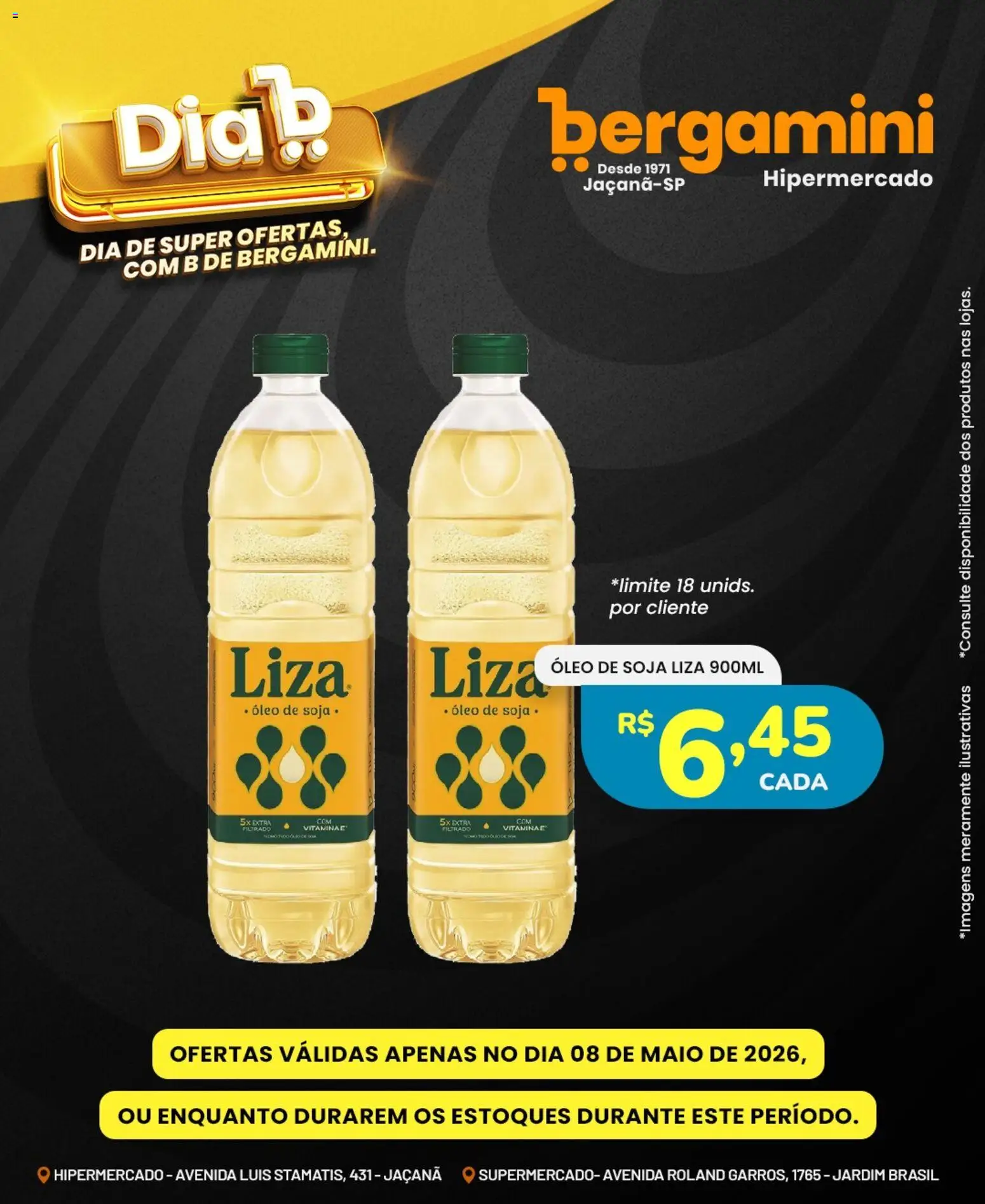 Supermercado Bergamini Folheto - válido de 08.05.2026 | Página: 7 | Produtos: Maiô, Óleo, Soja