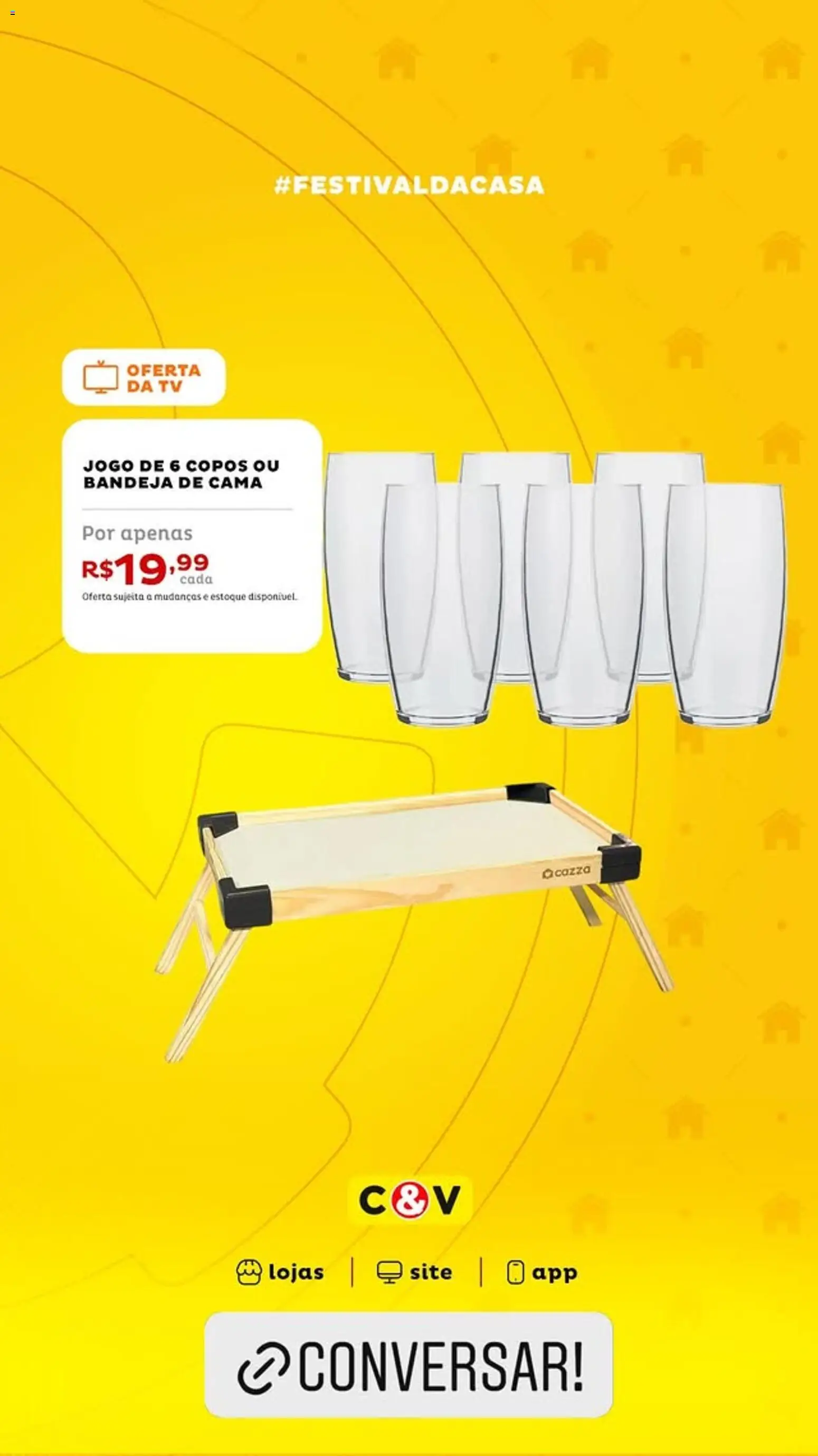 Casa e Video Folheto - válido de 24/08/2026 | Página: 2 | Produtos: Cama, Tv, Bandeja, Copos