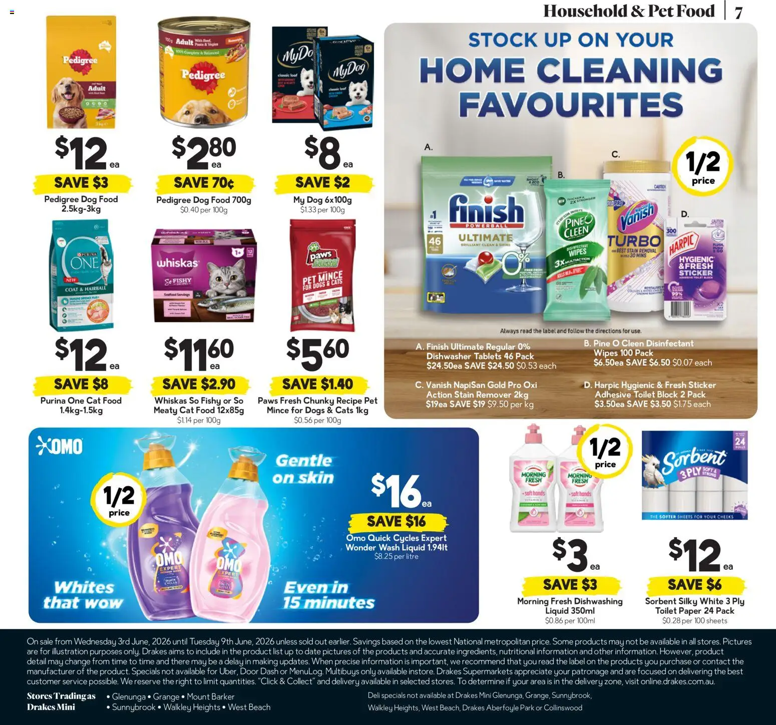 Drakes catalogue - valid from 03.06.2026 | Page: 7 | Products: Toilet, Dog food, Dishwasher tablets, Toilet block