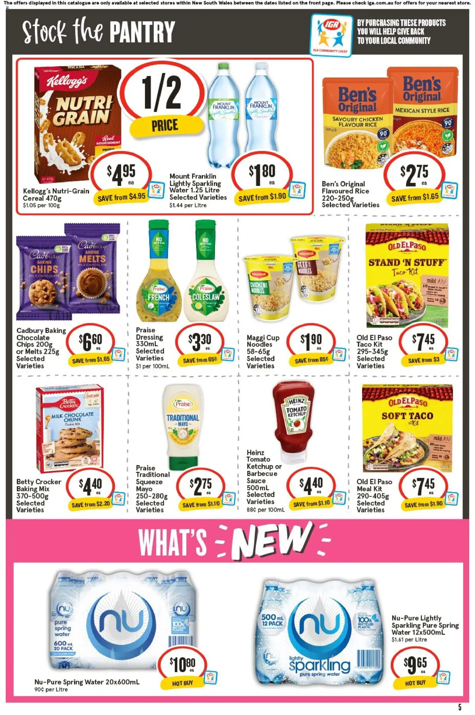 IGA catalogue - valid from 17.06.2026 | Page: 6 | Products: Beef, Cereal, Chips, Water