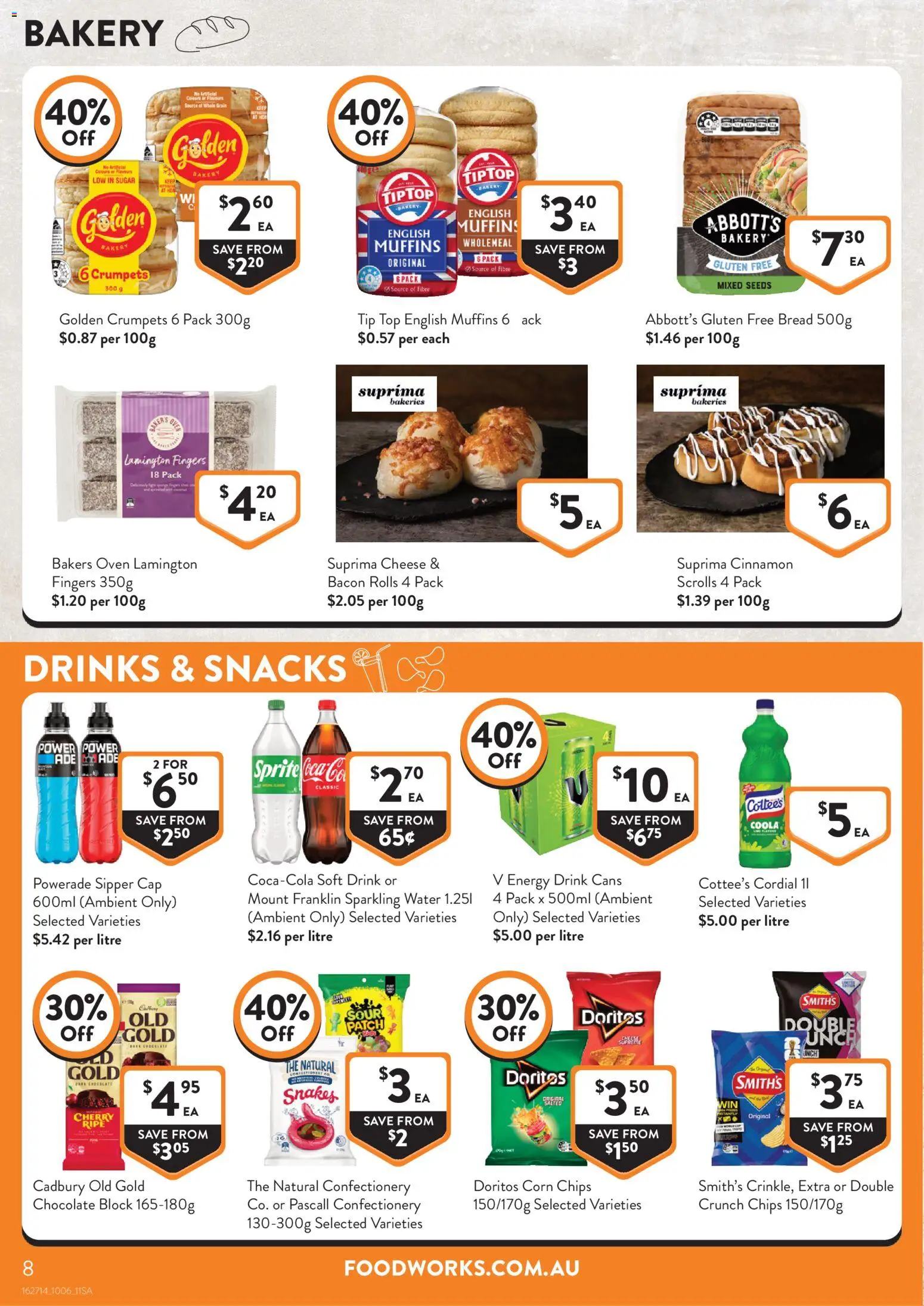 Foodworks catalogue - valid from 03/06/2026 | Page: 8 | Products: Cheese, Water, Sugar, Cap