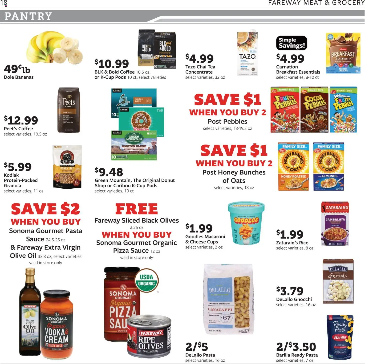 Fareway Weekly Ad - valid from 09/07/2026 | Page: 18 | Products: Gnocchi, Oil, Chocolate, Cream