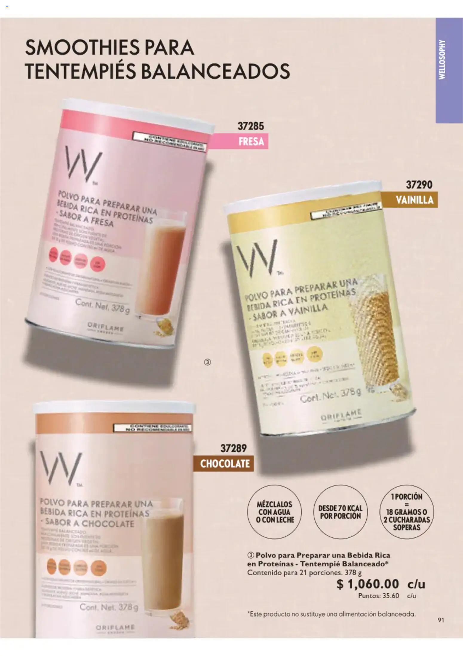 Nuevas ofertas de Oriflame válidas en toda la República Mexicana desde el 01/08/2026. ¡Encuentra las mejores ofertas en Oriflame campaña 11 2026! | Página: 91 | Productos: Fresa, Agua, Chocolate, Polvo