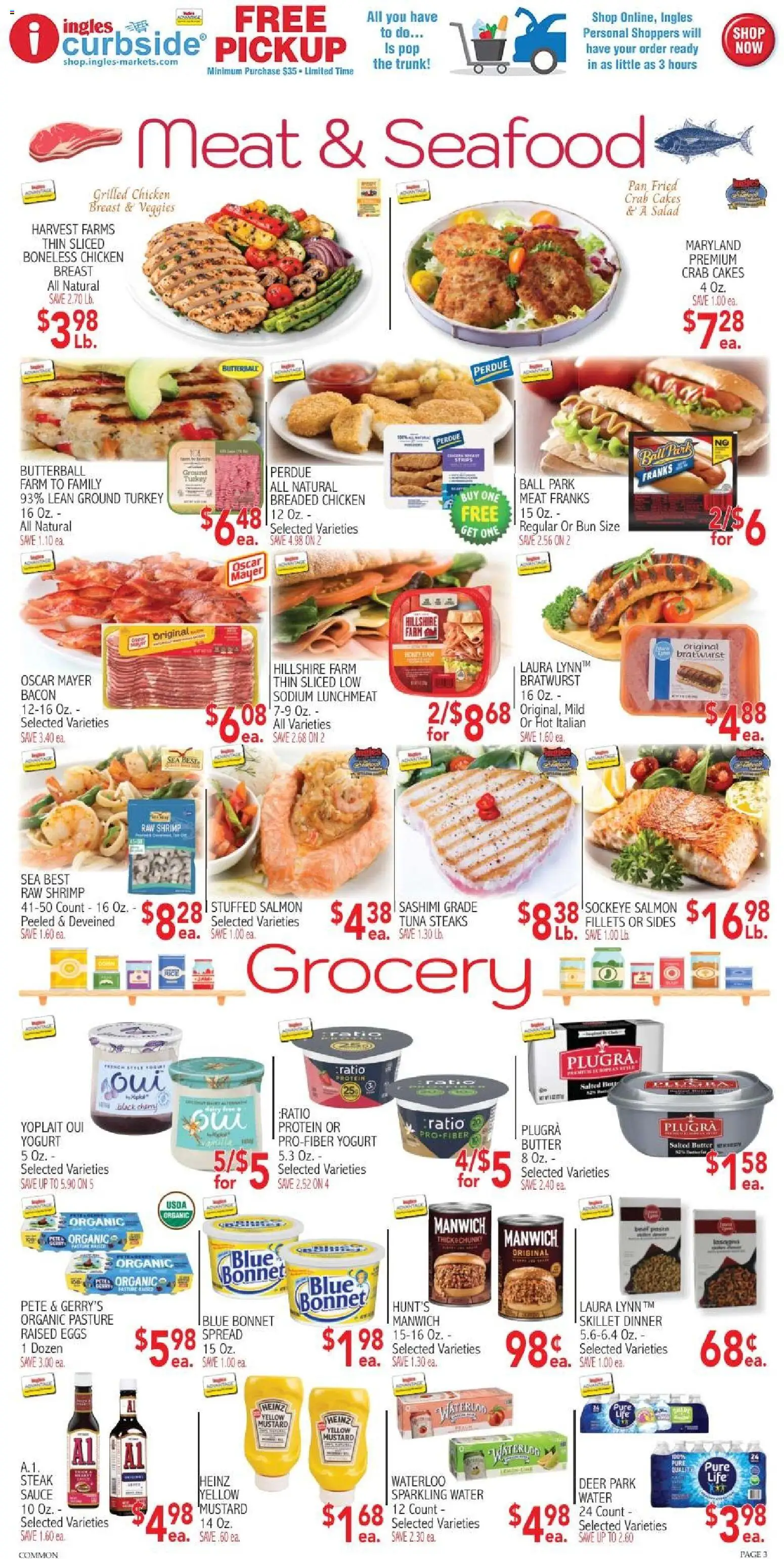Ingles Weekly Ad - valid from 07/22/2026 | Page: 3 | Products: Pan, Butter, Ham, Sauce