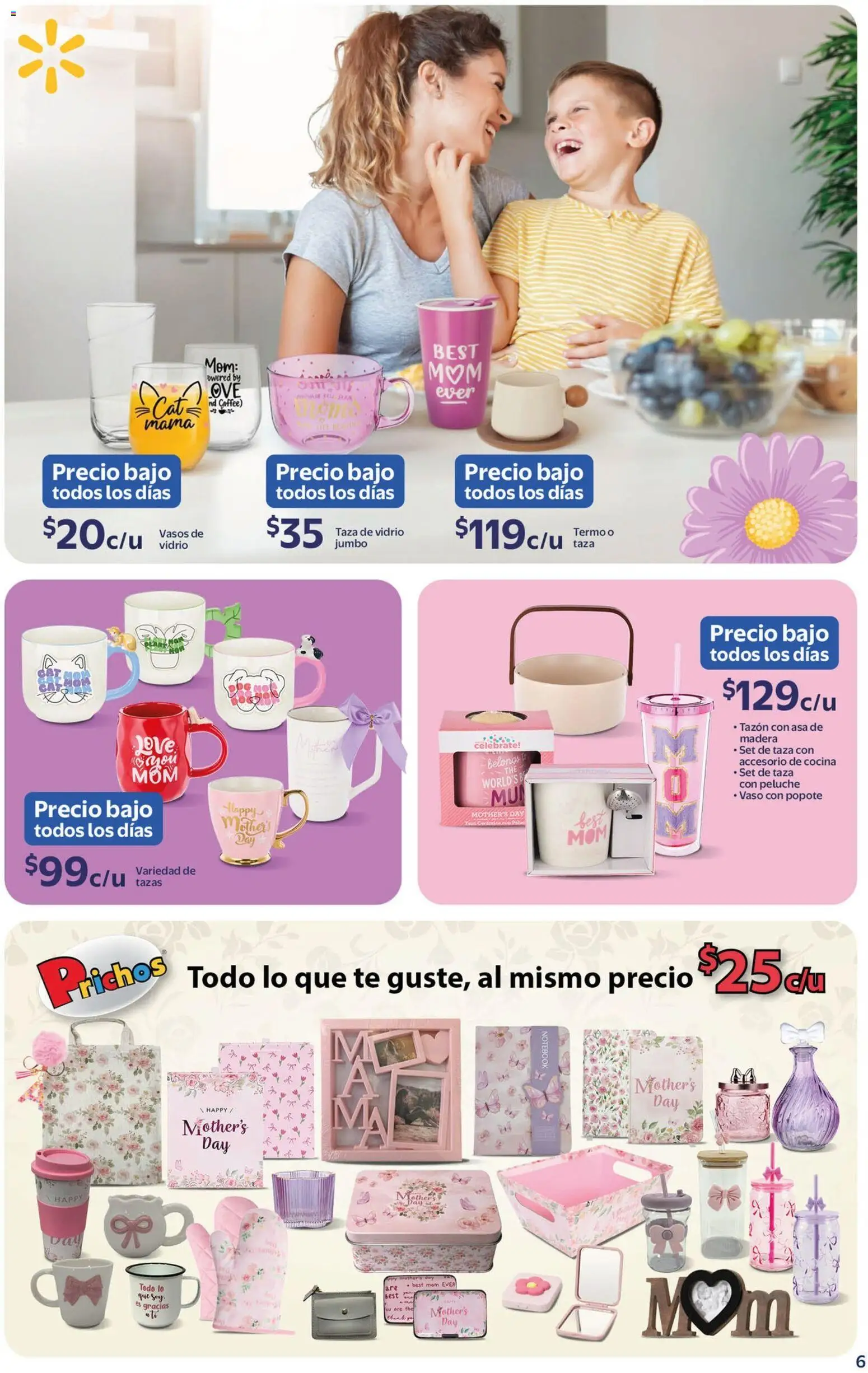 Nuevas ofertas de Walmart válidas en toda la República Mexicana desde el 15.04.2026. ¡Encuentra las mejores ofertas en Walmart folleto Precios bajos todos los días! | Página: 6 | Productos: Notebook, Cocina, Vasos, Termo