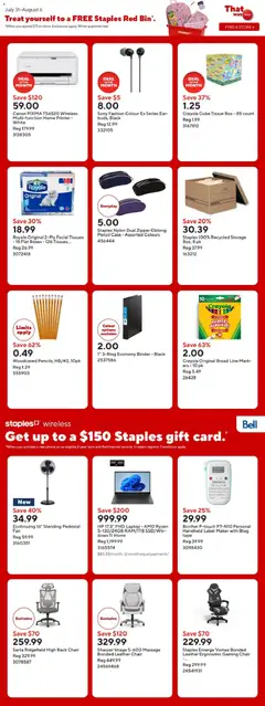 Preview of Staples weekly flyer / circulaire from shop Staples valid from Jul 31, 2026 | Page: 3