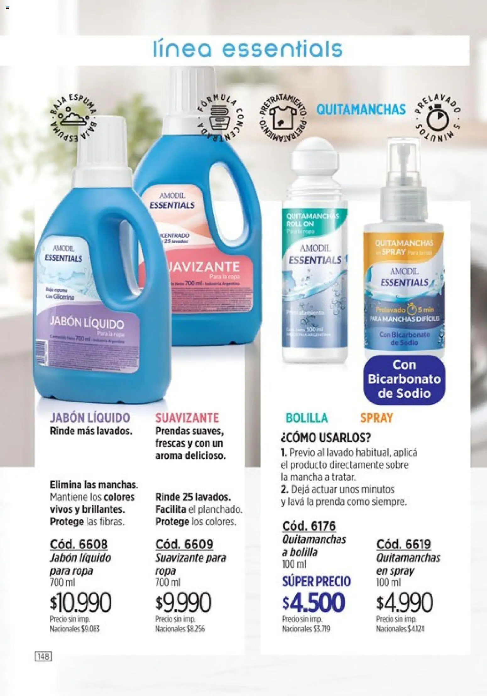 Catálogo Amodil Campaña 15 │ válido desde el 26/08/2026 | Página: 148 | Productos: Sobre, Jabón, Quitamanchas, Ropa