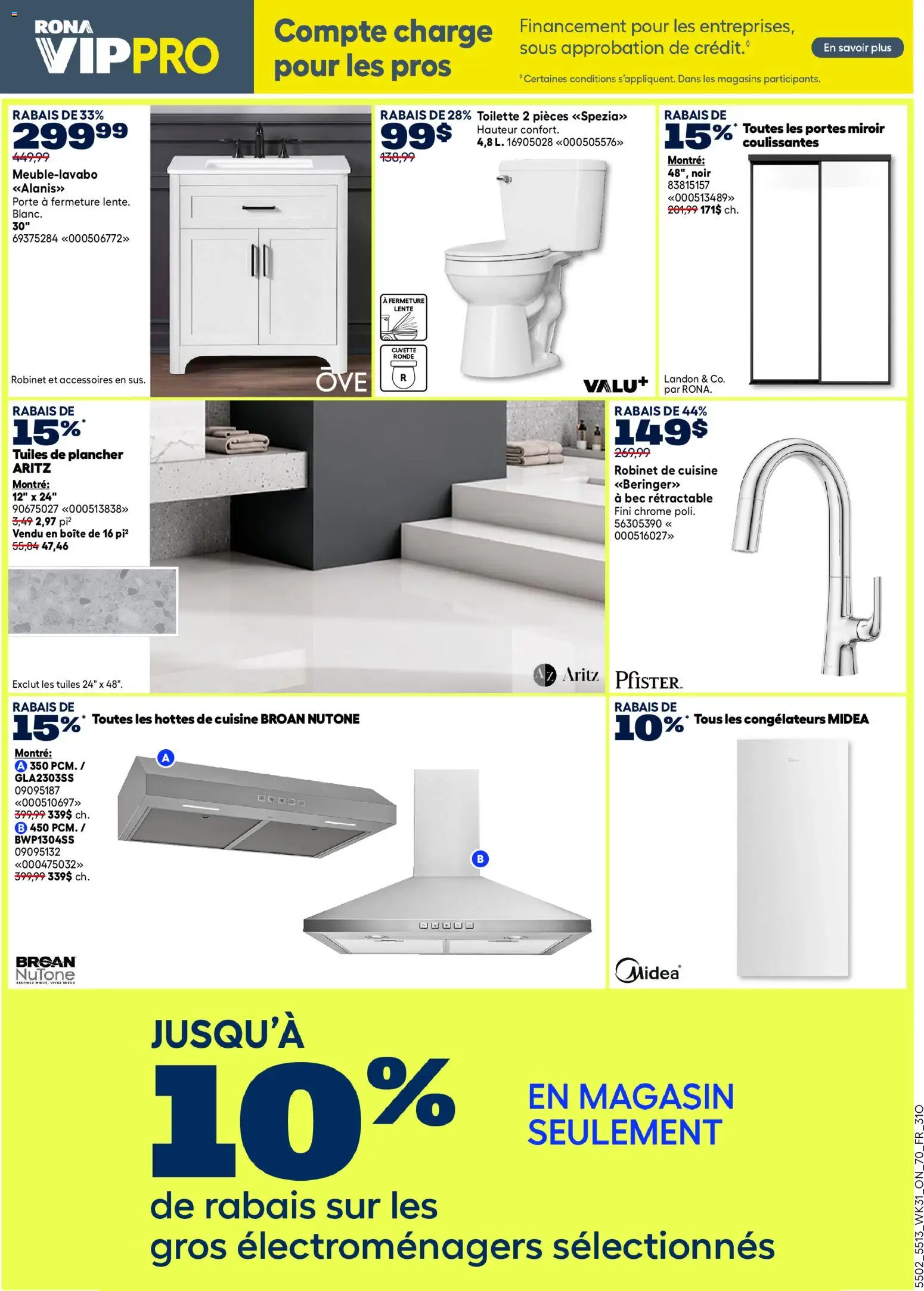 Rona flyer valid from Aug 27, 2026 | Page: 5 | Products: Toilette
