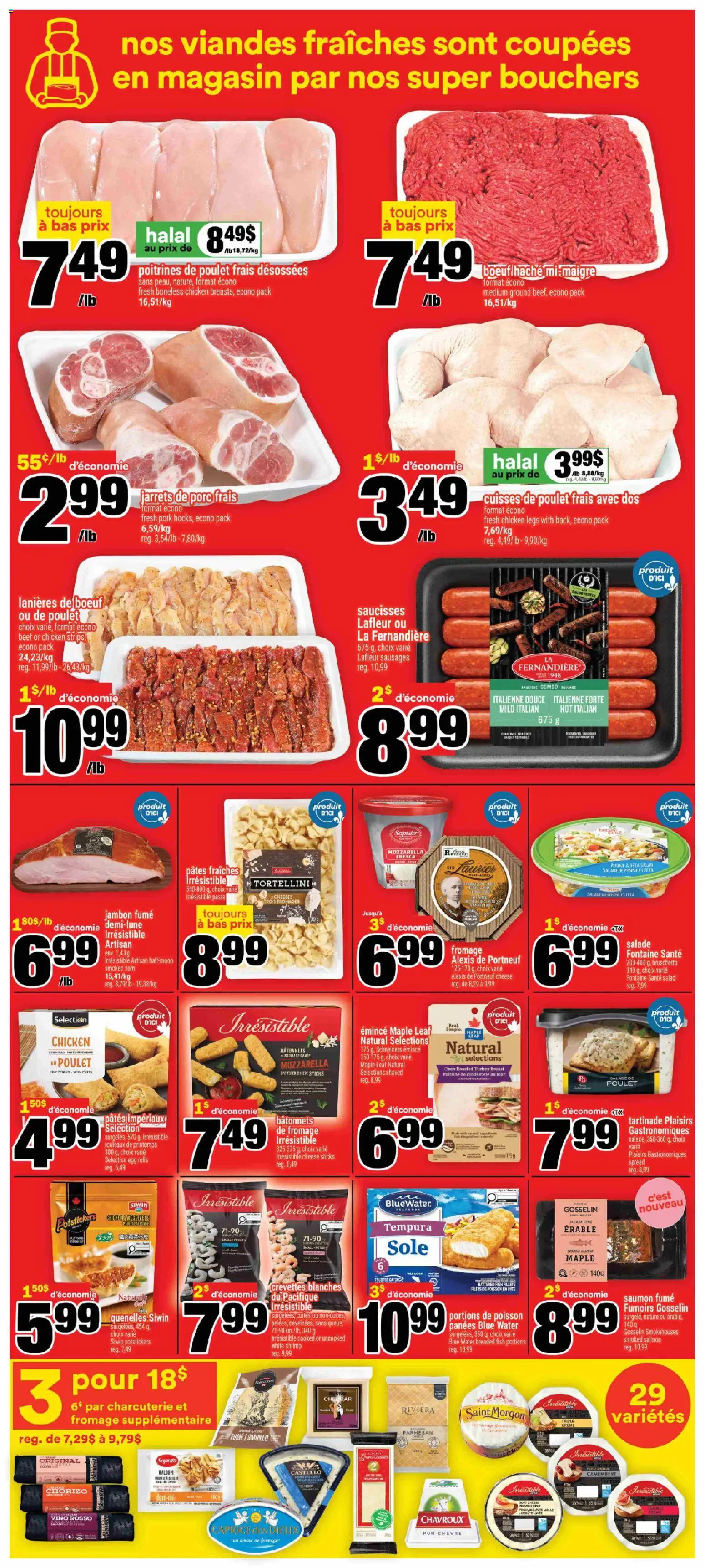 Super C flyer valid from Sep 24, 2026 | Page: 8 | Products: Salmon, Sausages, Smoked salmon, Soft cheese