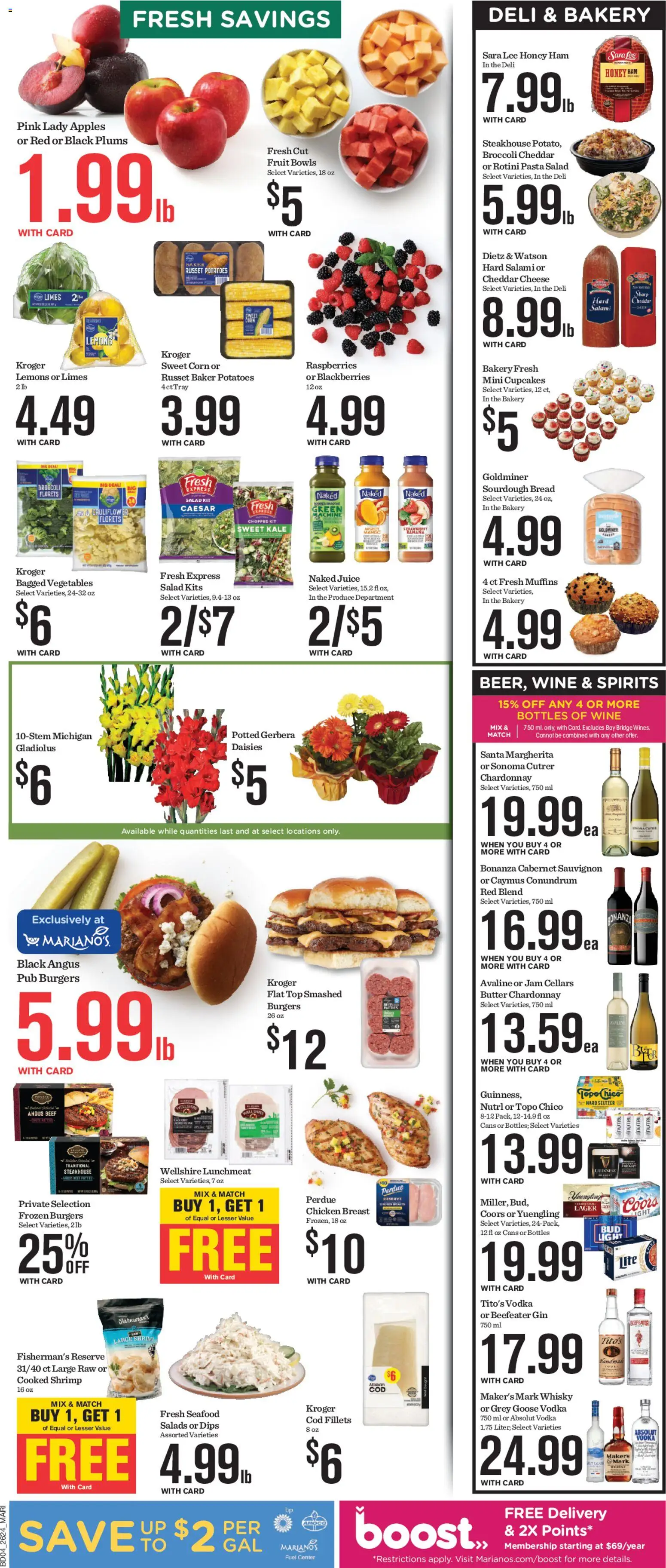 Mariano's Weekly Ad - valid from 07/15/2026 | Page: 9 | Products: Shrimp, Bread, Ham, Mango