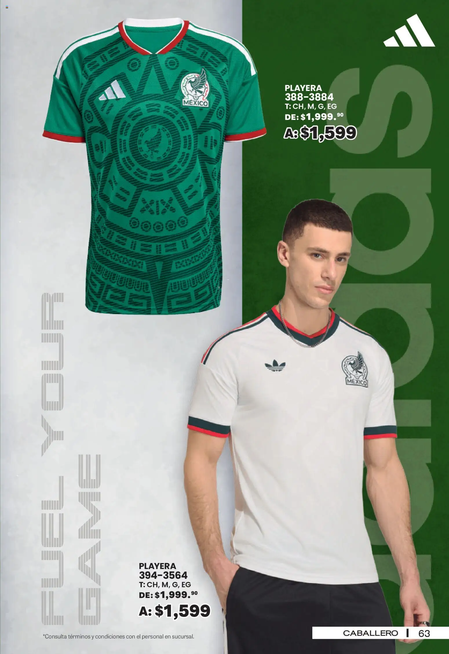 Nuevas ofertas de Andrea válidas en toda la República Mexicana desde el 30/08/2026. ¡Encuentra las mejores ofertas en Andrea - SPORT DAYS! | Página: 63 | Productos: Playera