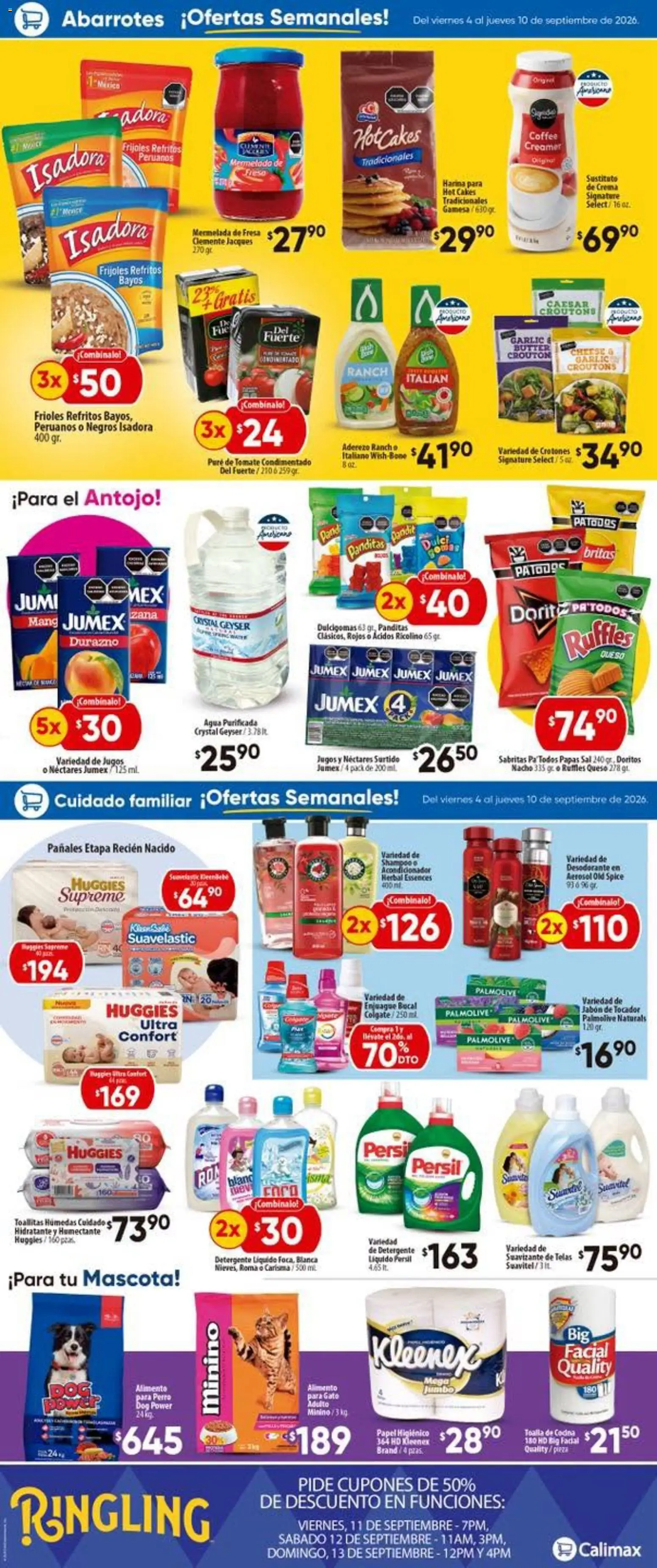Nuevas ofertas de Calimax válidas en toda la República Mexicana desde el 04/09/2026. ¡Encuentra las mejores ofertas en Calimax folleto! | Página: 2 | Productos: Enjuague bucal, Aderezo, Tomate, Cocina